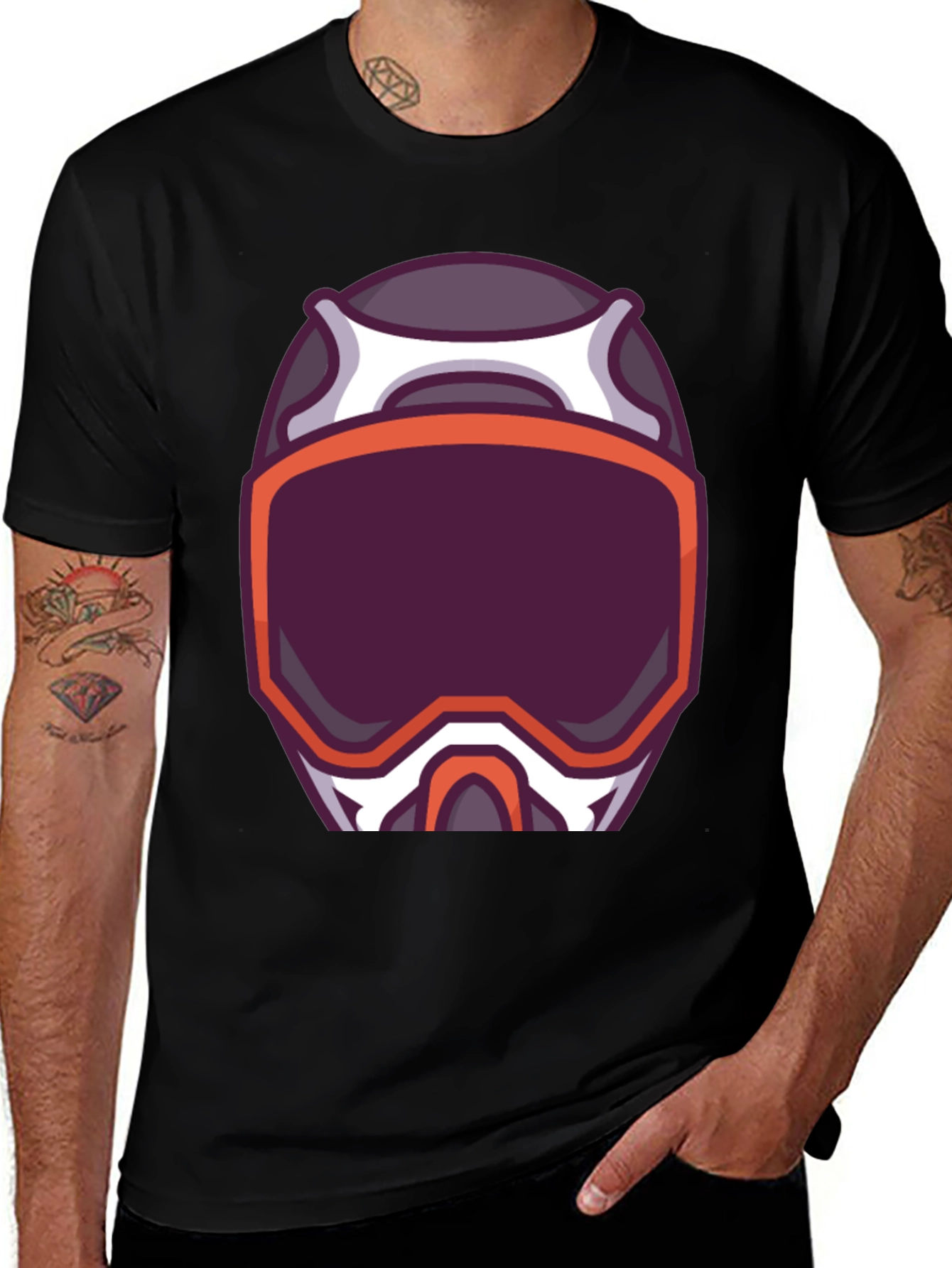 Helmet Graphic Tee - Bold Design, Comfortable Fit