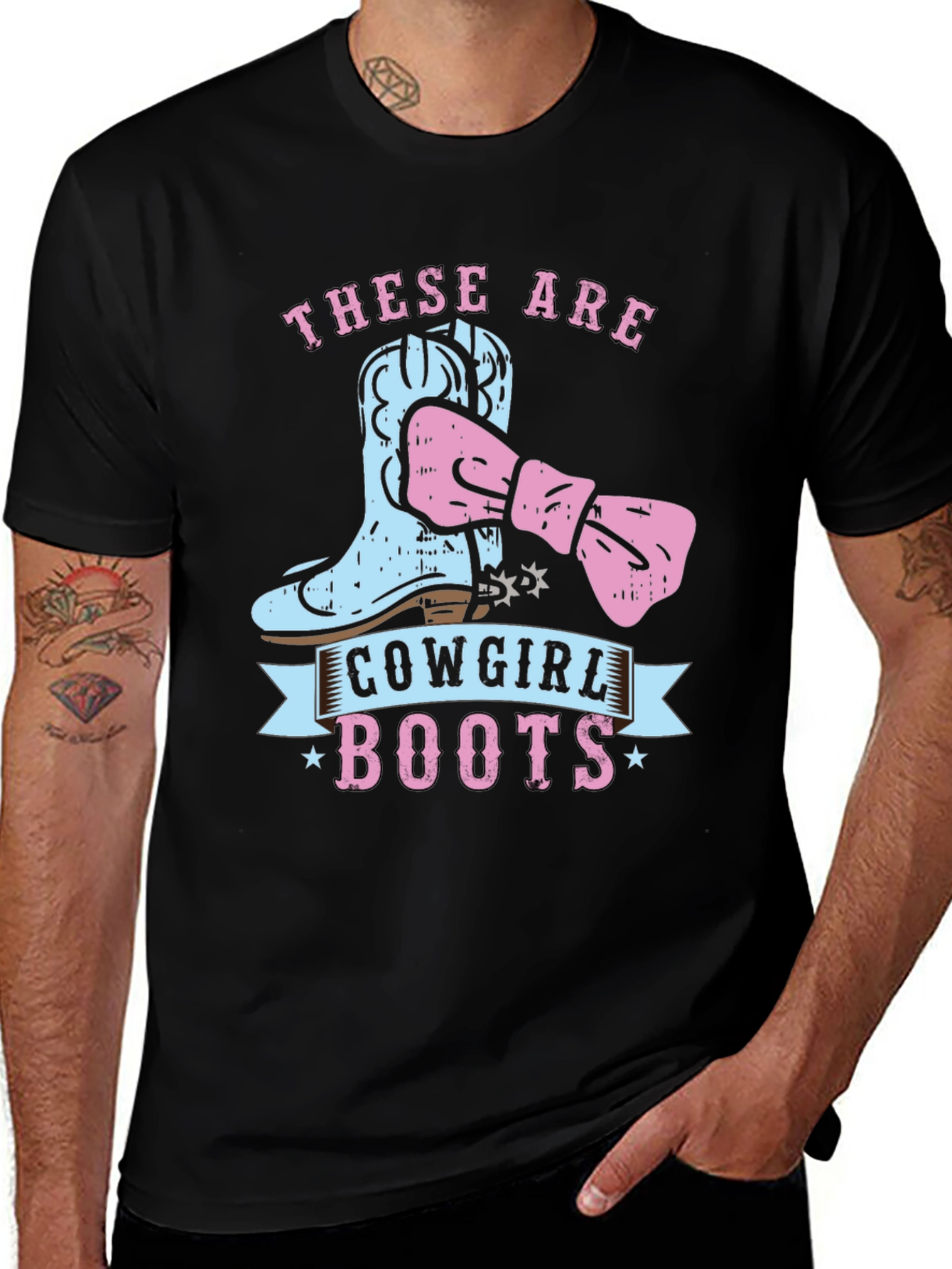 Variant 11 of Cowgirl Boots Graphic Tee - Western Style