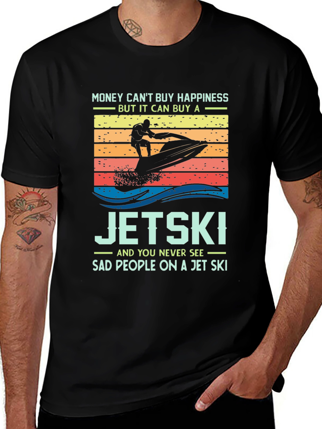Variant 4 of Jet Ski Happiness T-Shirt - Boating & Watersport Apparel