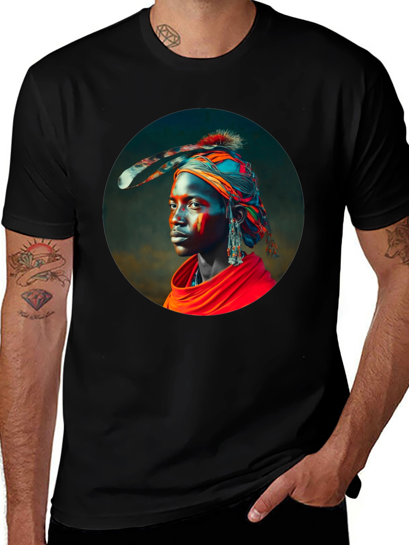 Variant 14 of Tribal Portrait Graphic Tee