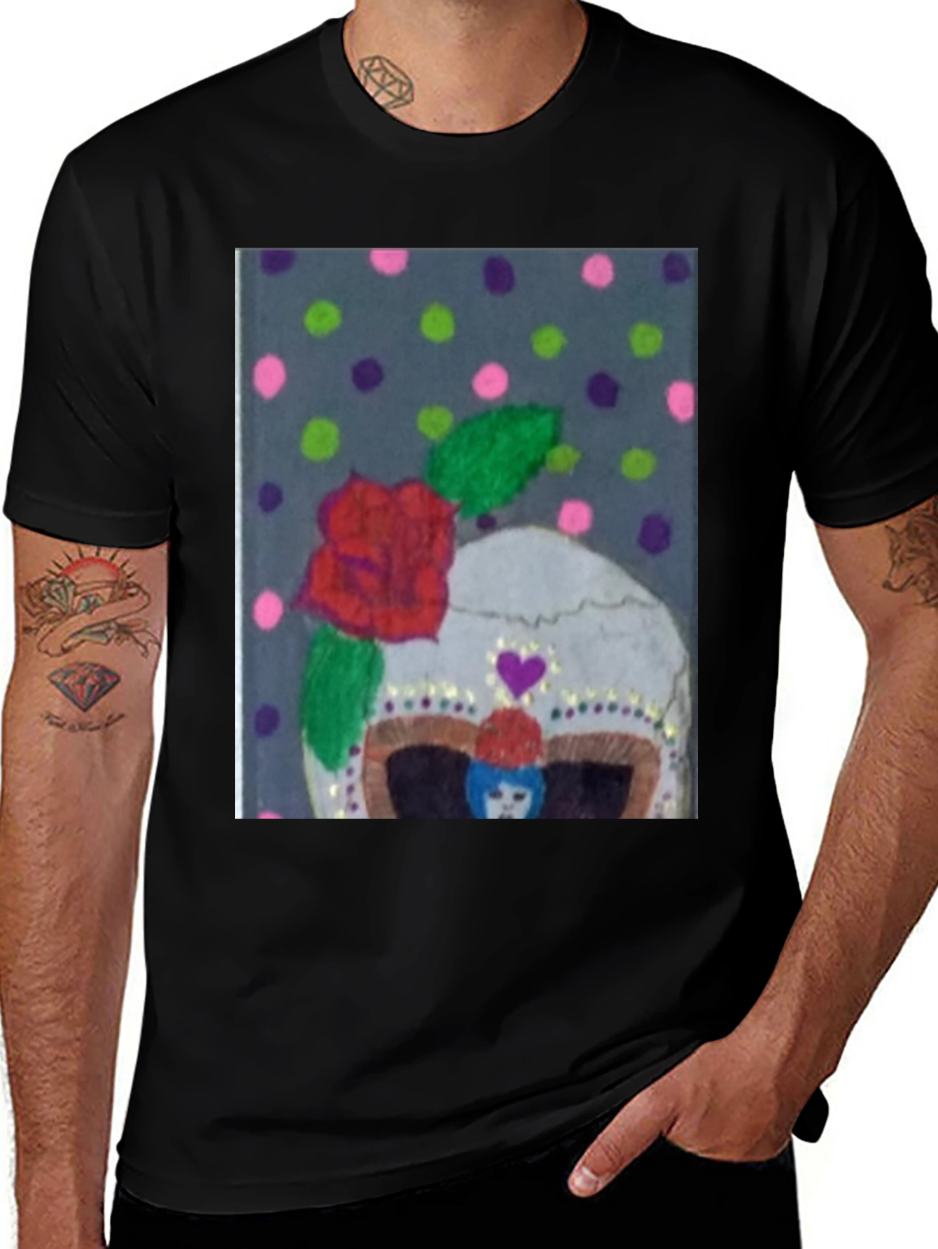 Variant 22 of Sugar Skull Rose T-Shirt