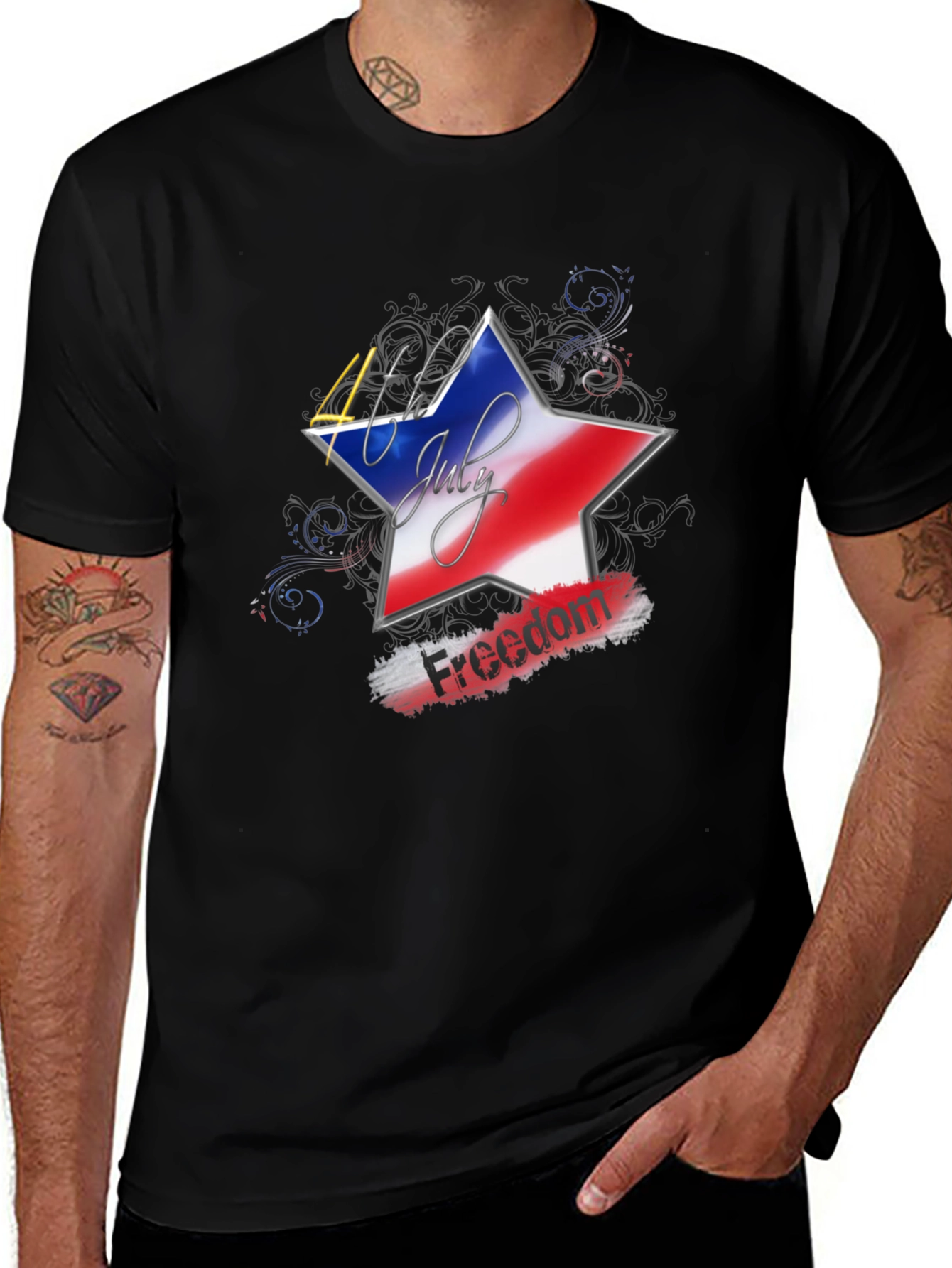 Patriotic 4th of July Freedom Graphic Tee