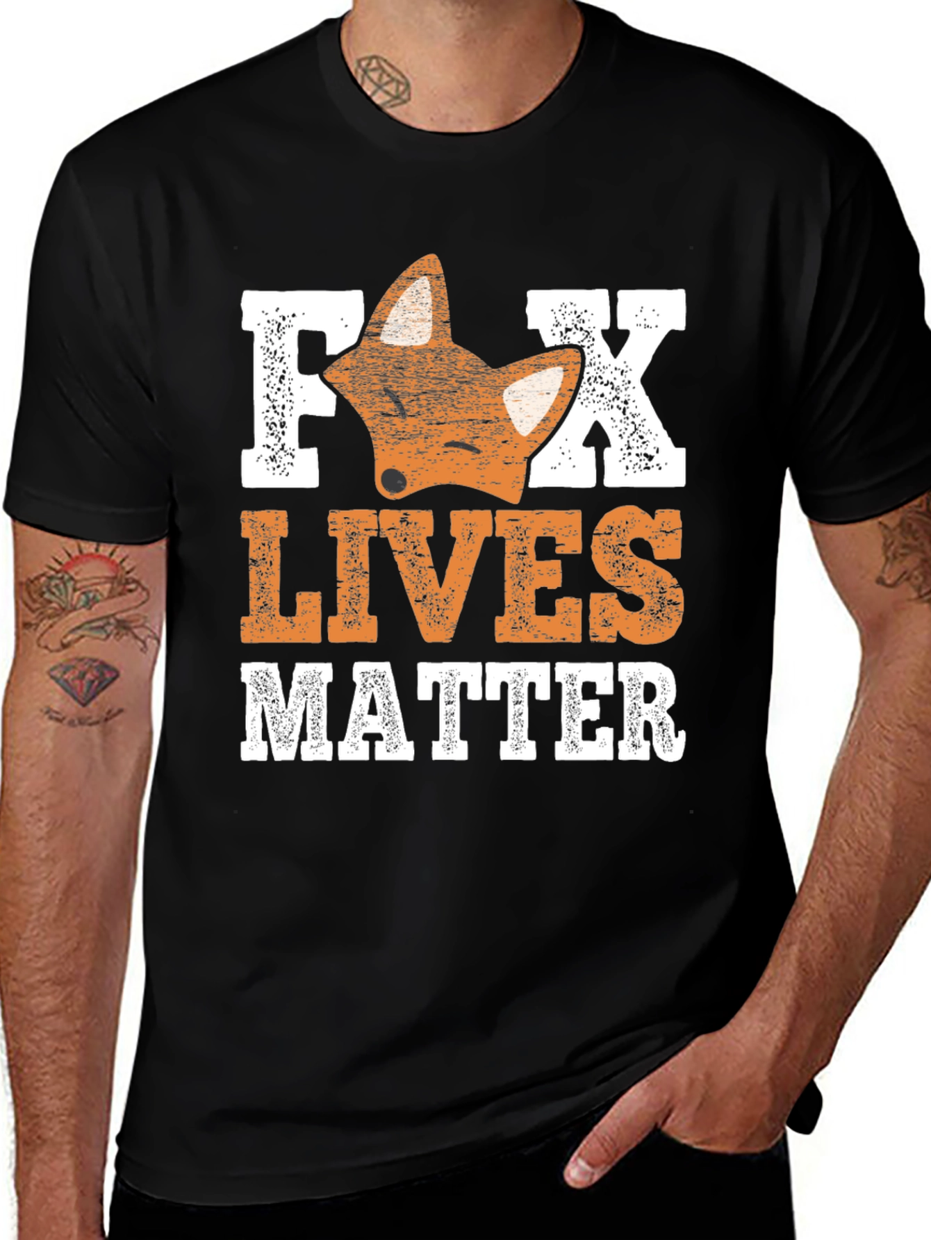 Variant 23 of Fox Lives Matter Graphic Tee - Unisex Cotton T-Shirt