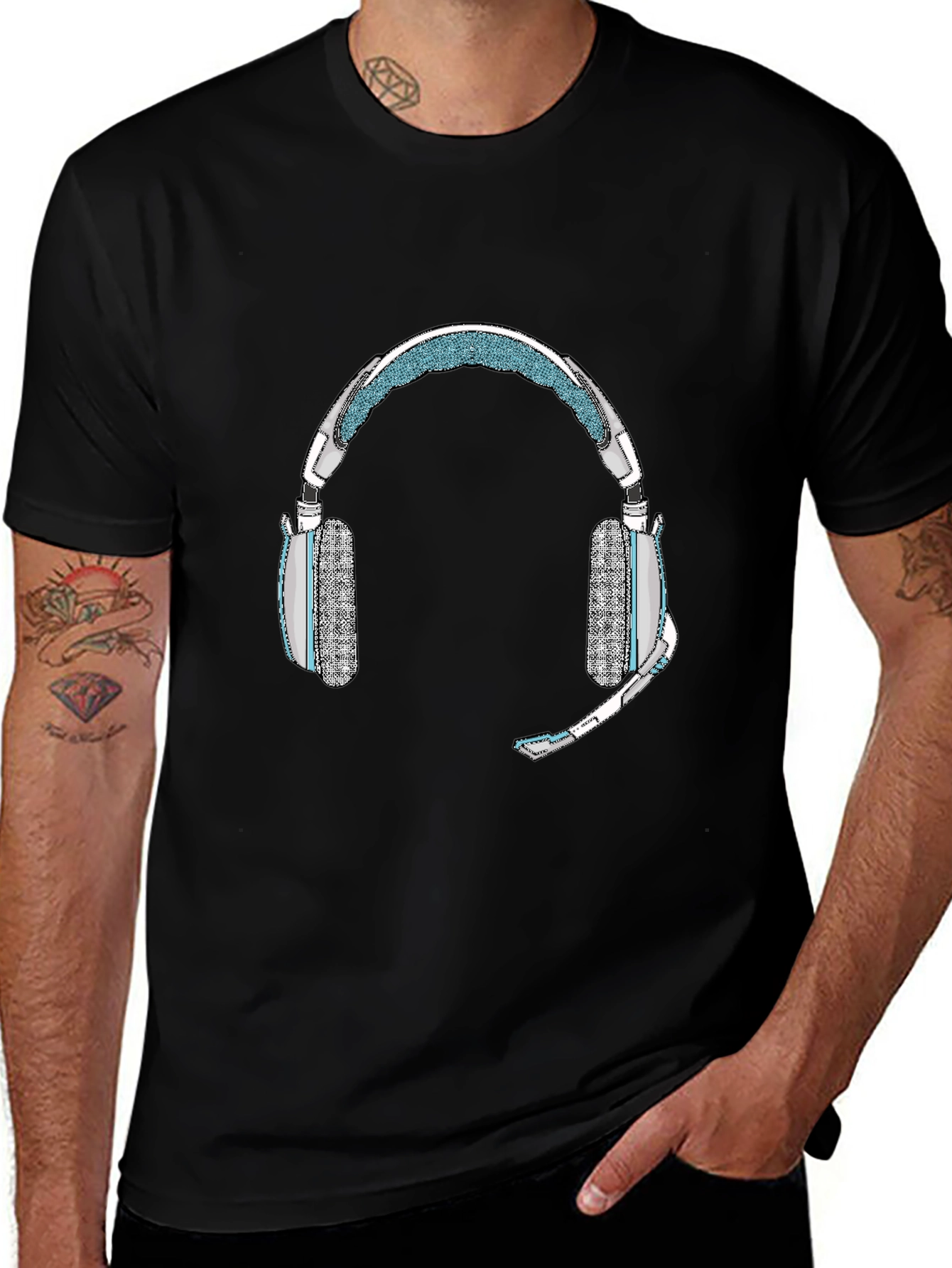 Variant 15 of Gaming Headset T-Shirt - Gamer Style