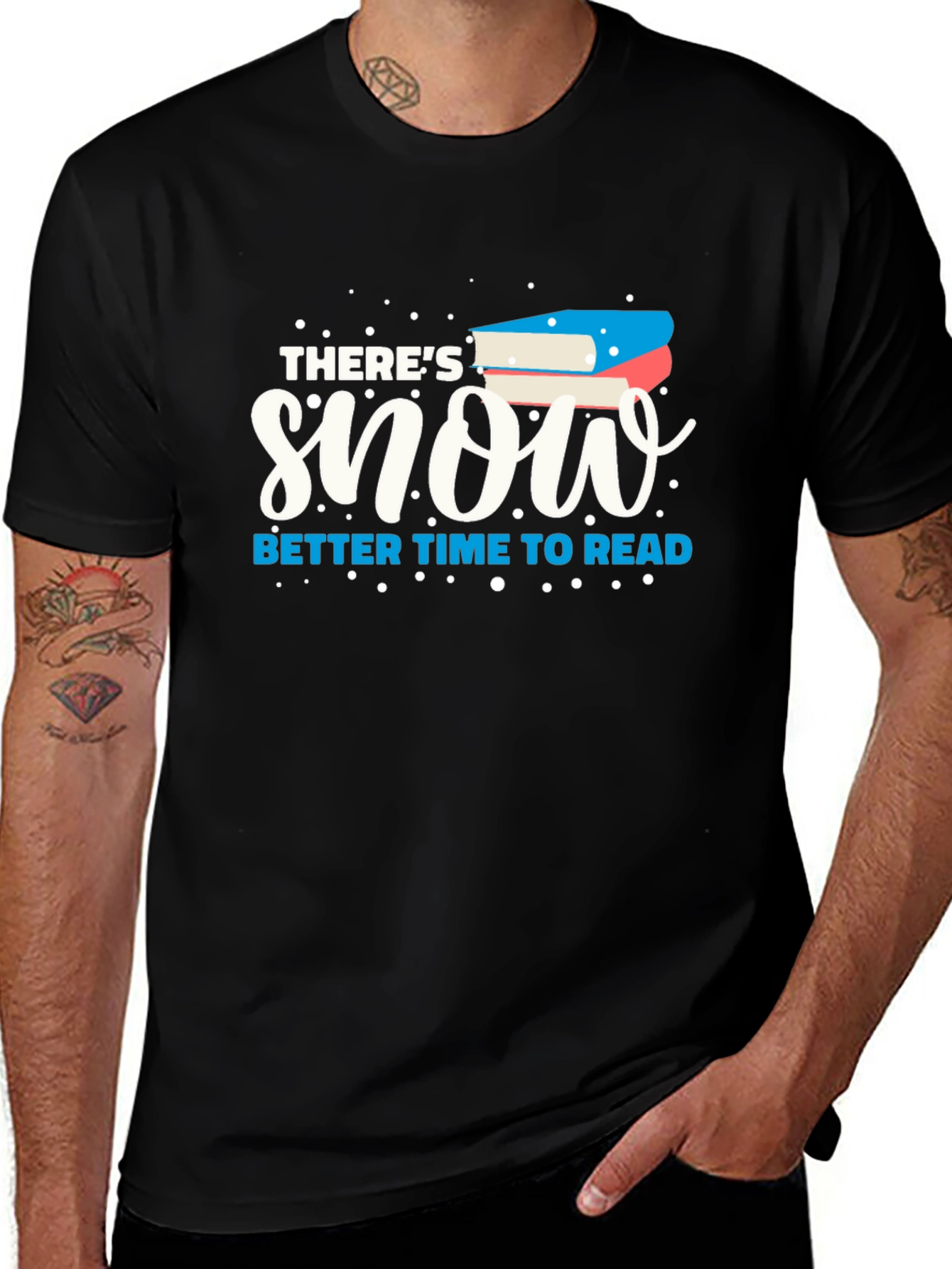 Variant 24 of Snow Better Time To Read Black T-Shirt