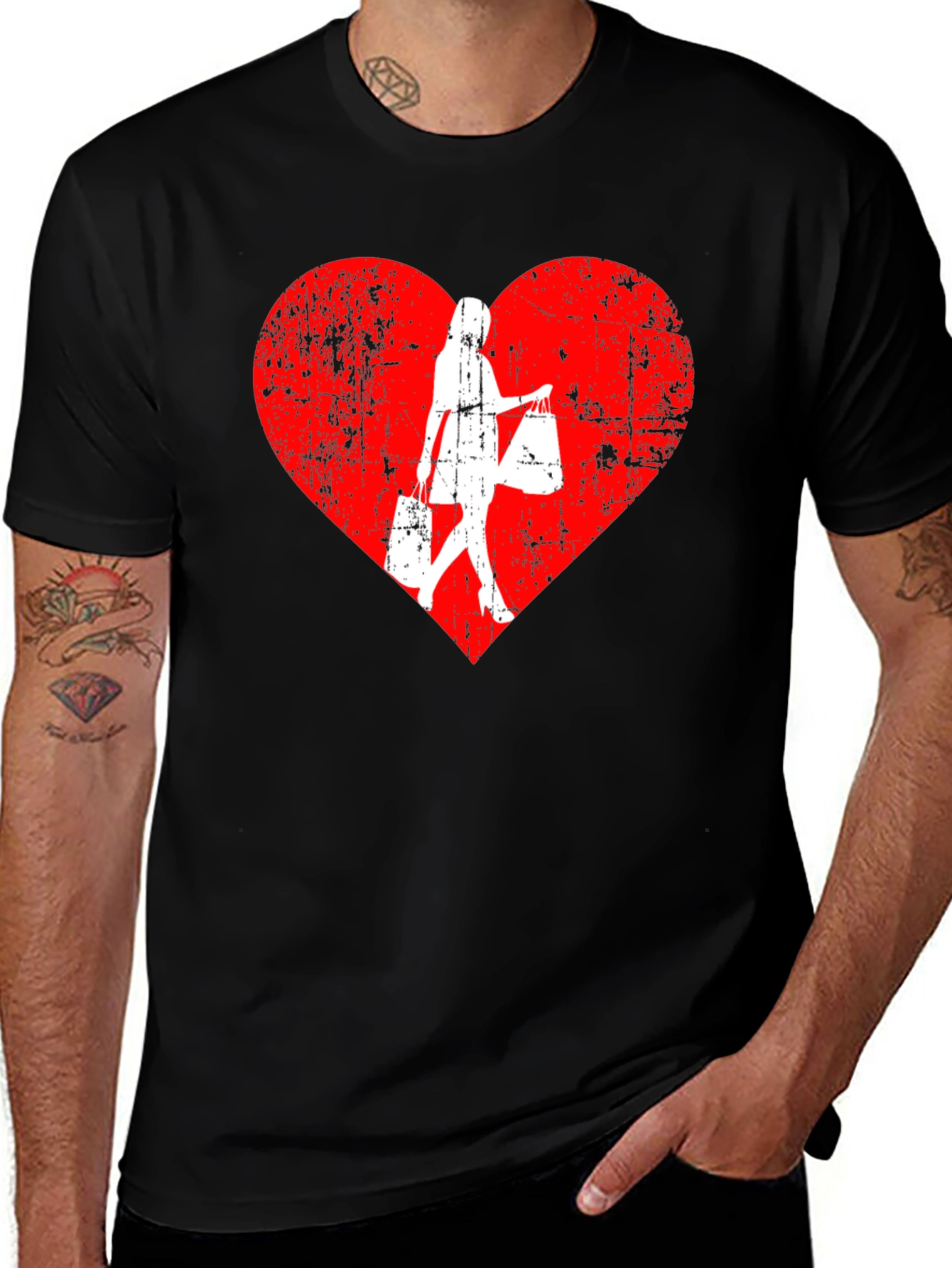 Variant 21 of Shopping Lover T-Shirt - Heart Design