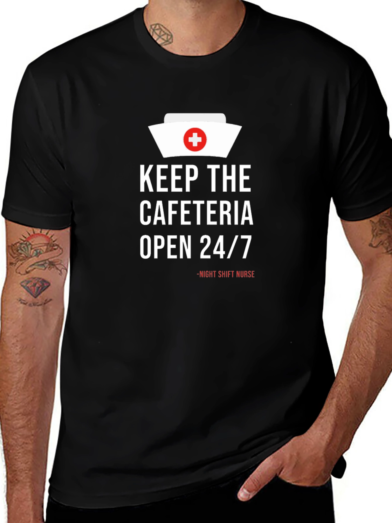 Variant 23 of Keep the Cafeteria Open 24/7 Nurse T-Shirt