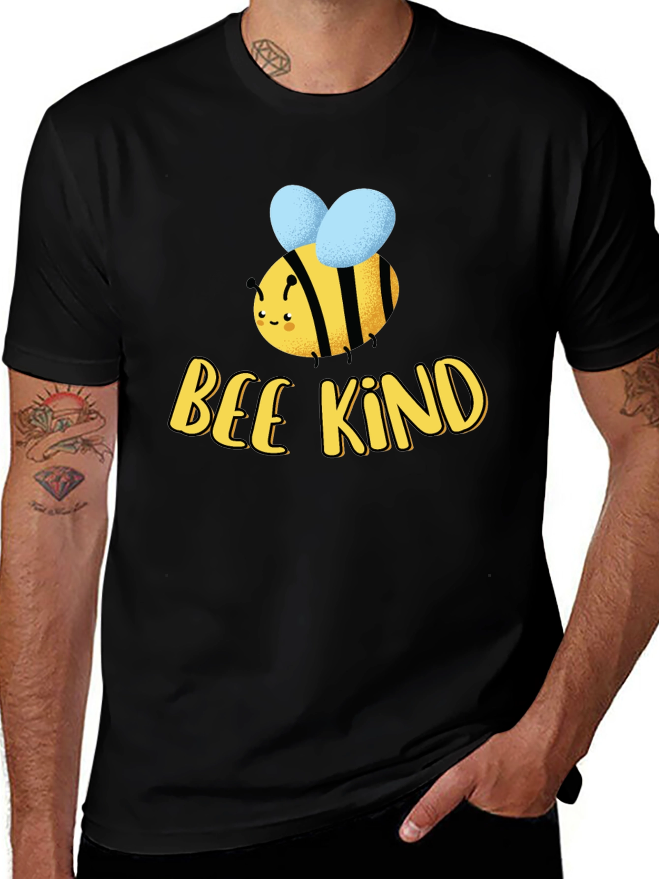 Variant 10 of Bee Kind Graphic Tee - Black T-Shirt