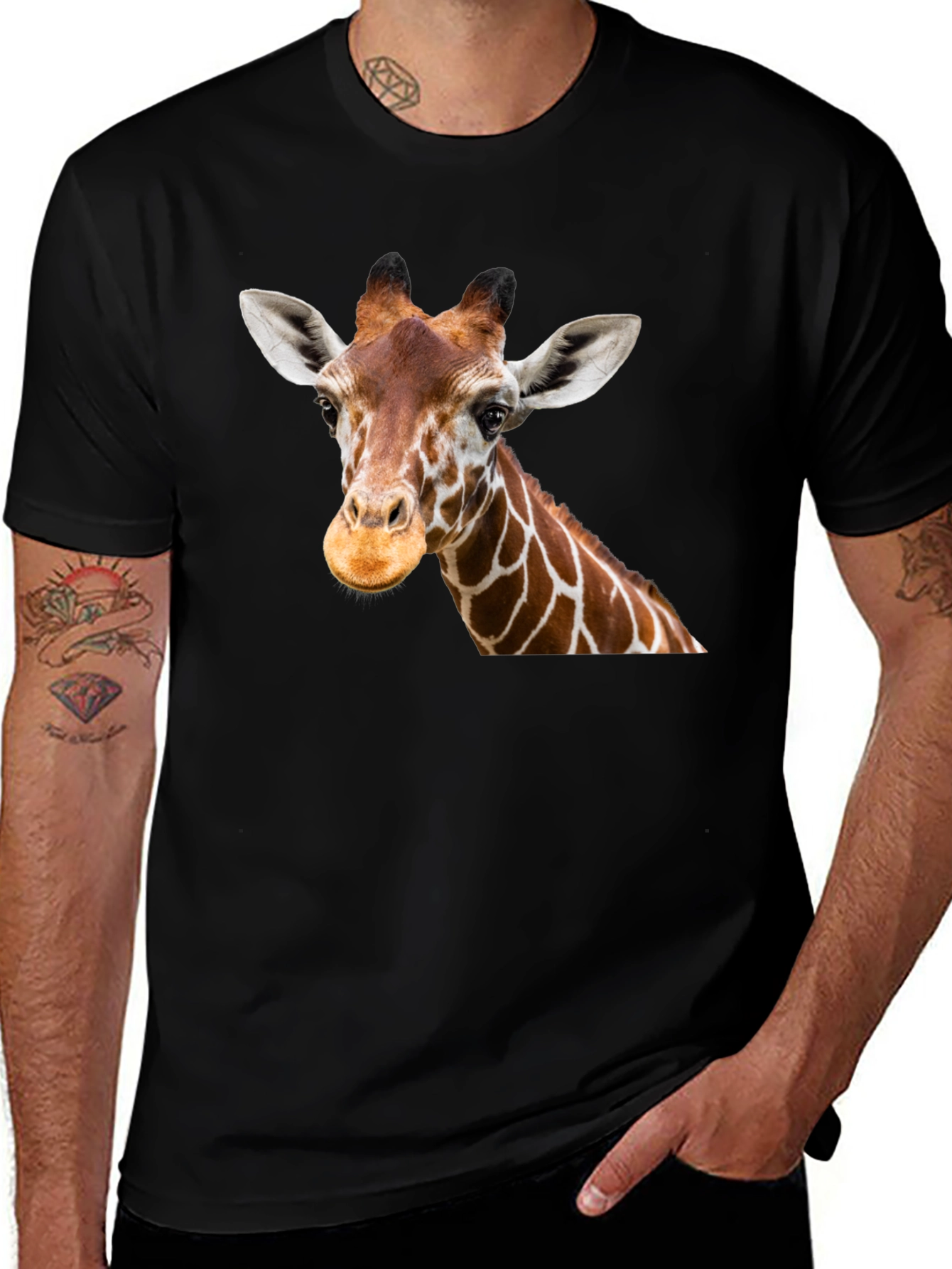 Variant 4 of Giraffe T-Shirt: Wild Animal Tee