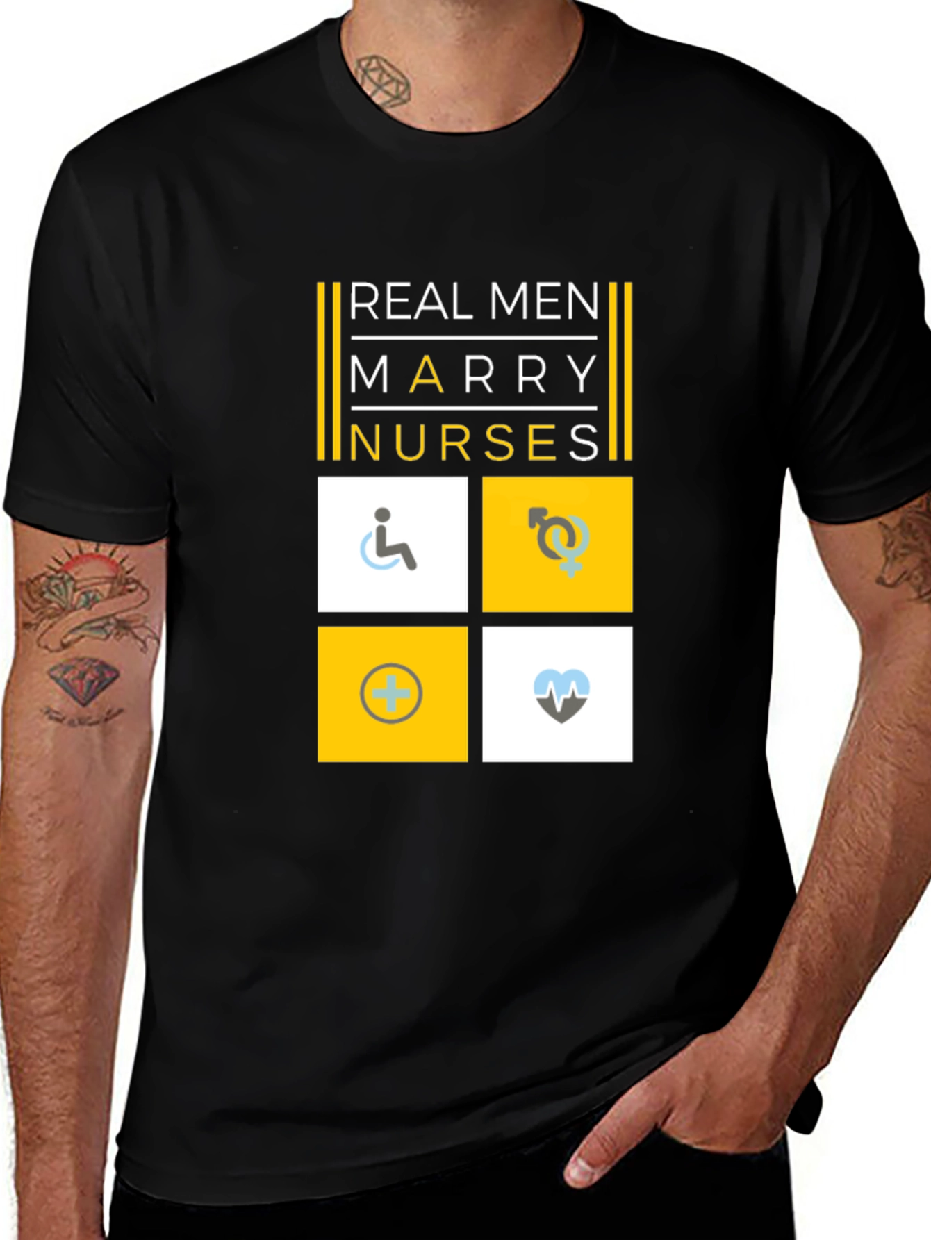 Variant 16 of Real Men Marry Nurses Graphic T-Shirt