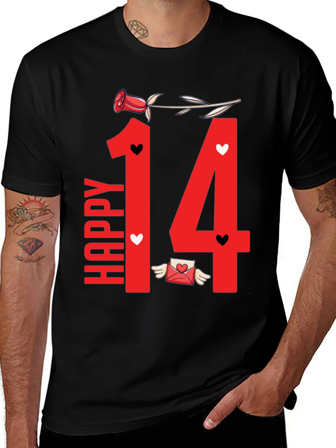 Variant 11 of Happy Valentine's Day 14th Red Heart T-Shirt