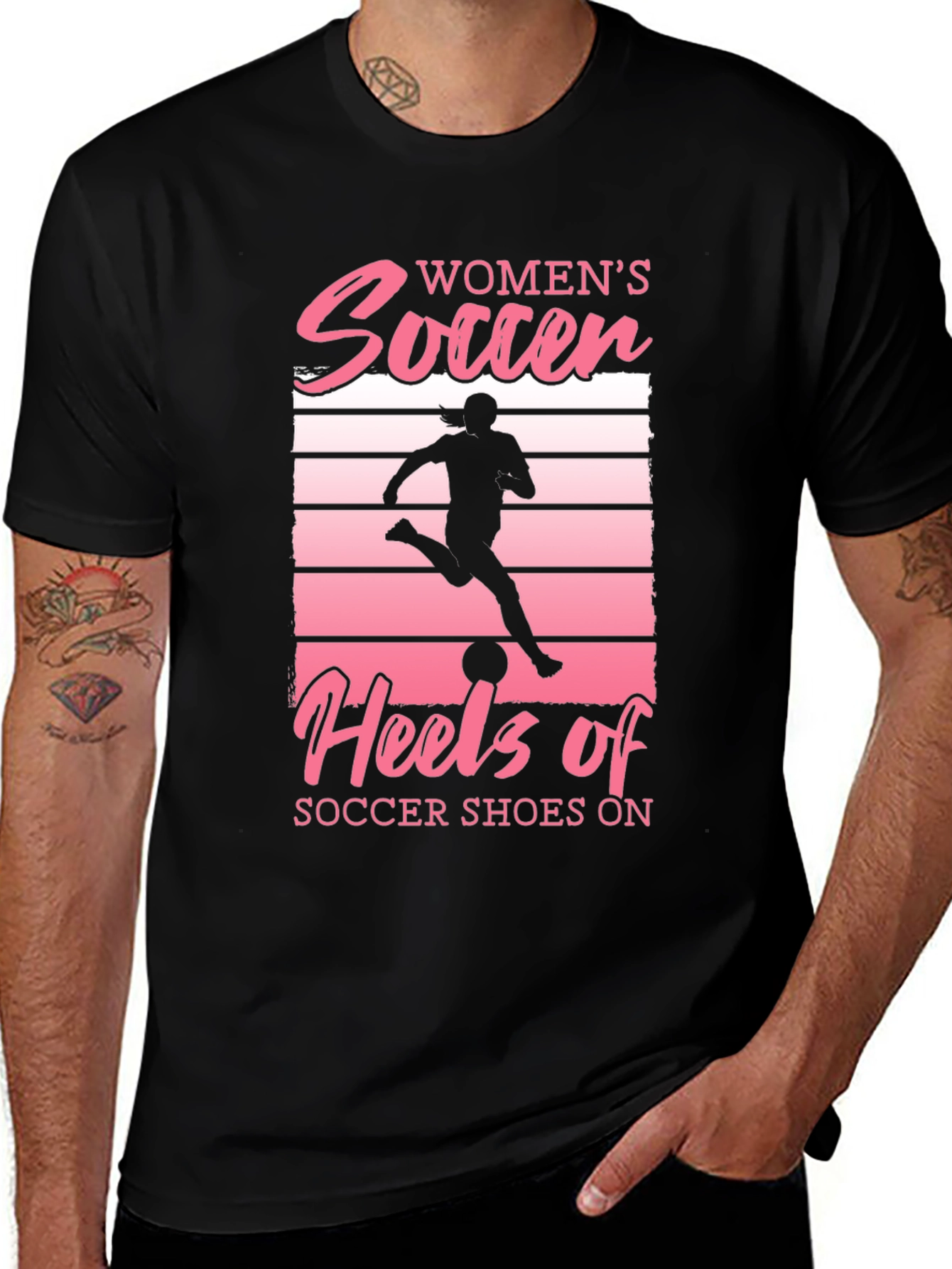 Variant 19 of Women's Soccer Heels Graphic Tee