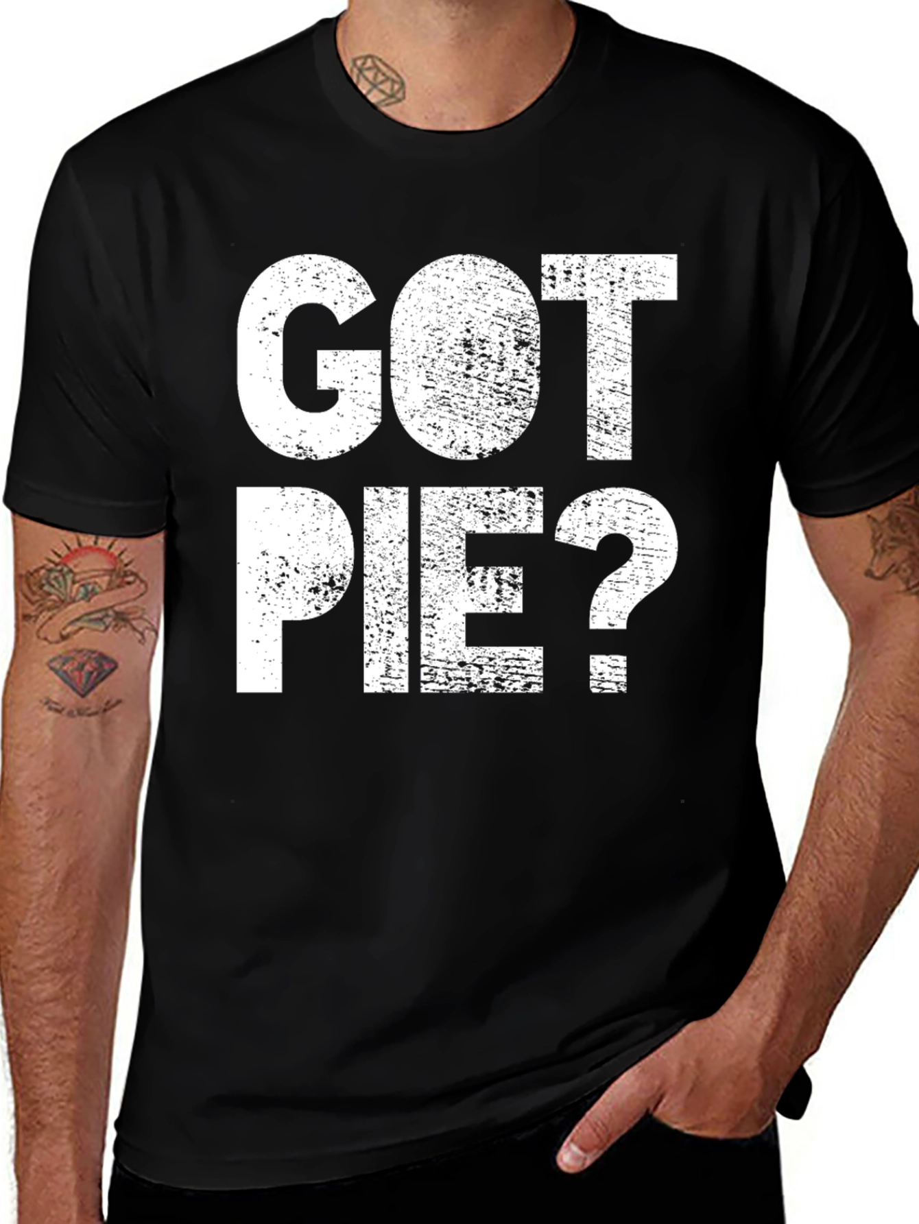 Variant 14 of Got Pie? Black Crew Neck Short Sleeve T-Shirt