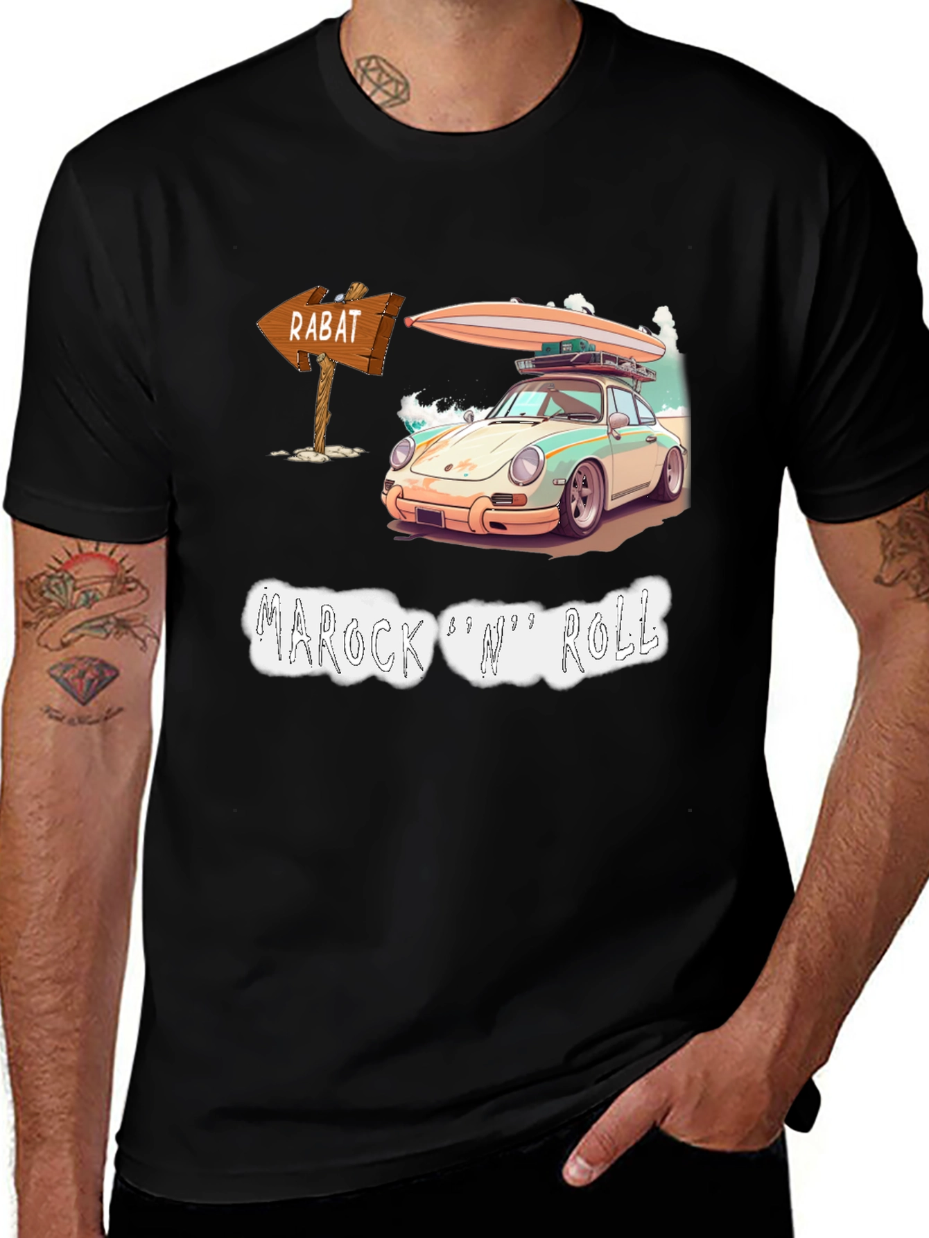 Variant 5 of Maroc 'N' Roll Surf Trip T-Shirt