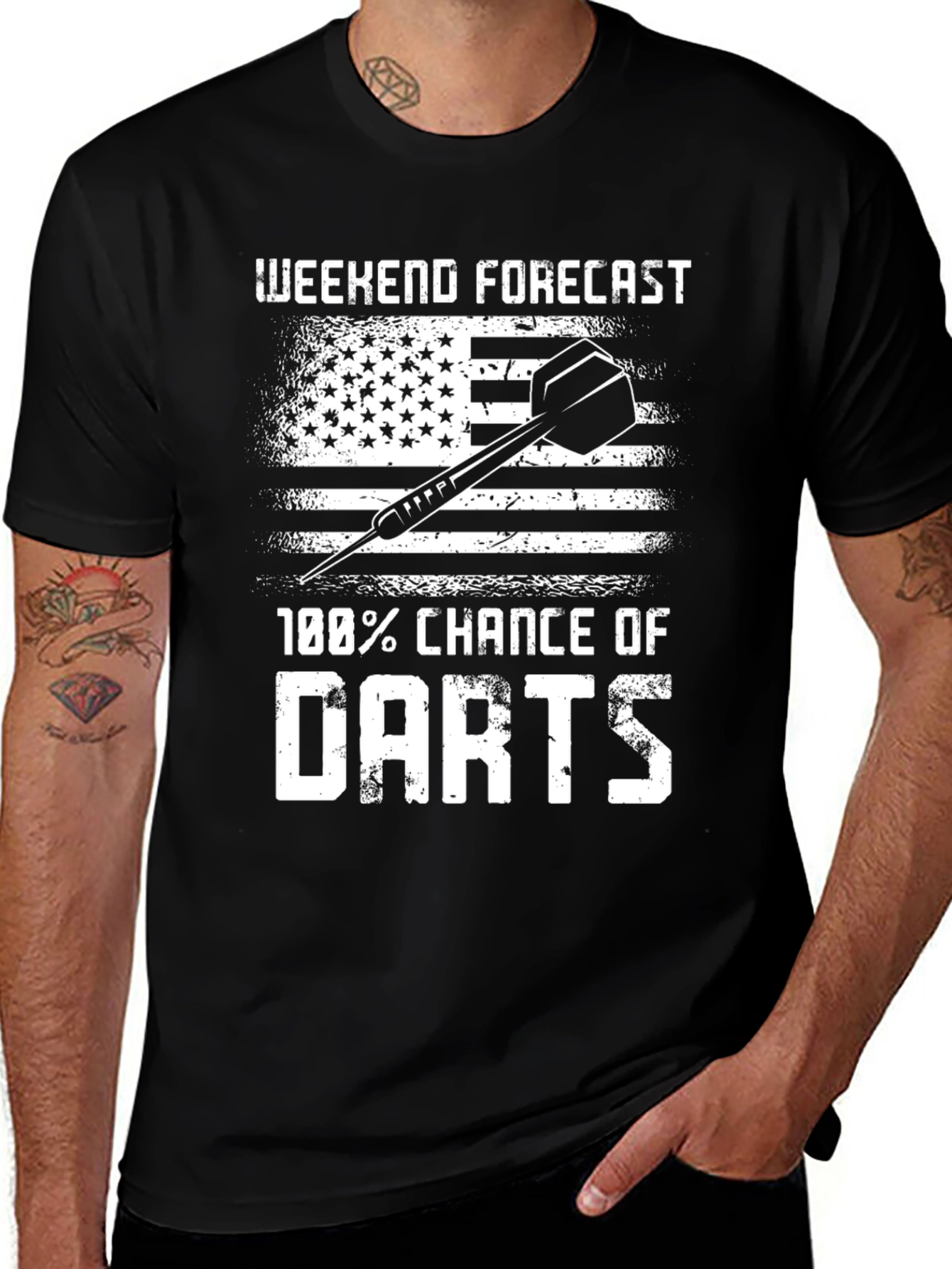Variant 24 of Weekend Forecast Darts T-Shirt