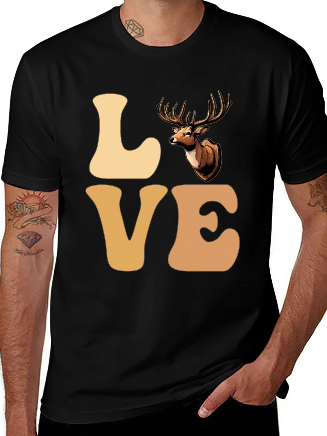 Variant 18 of LOVE Deer Hunting Graphic Tee