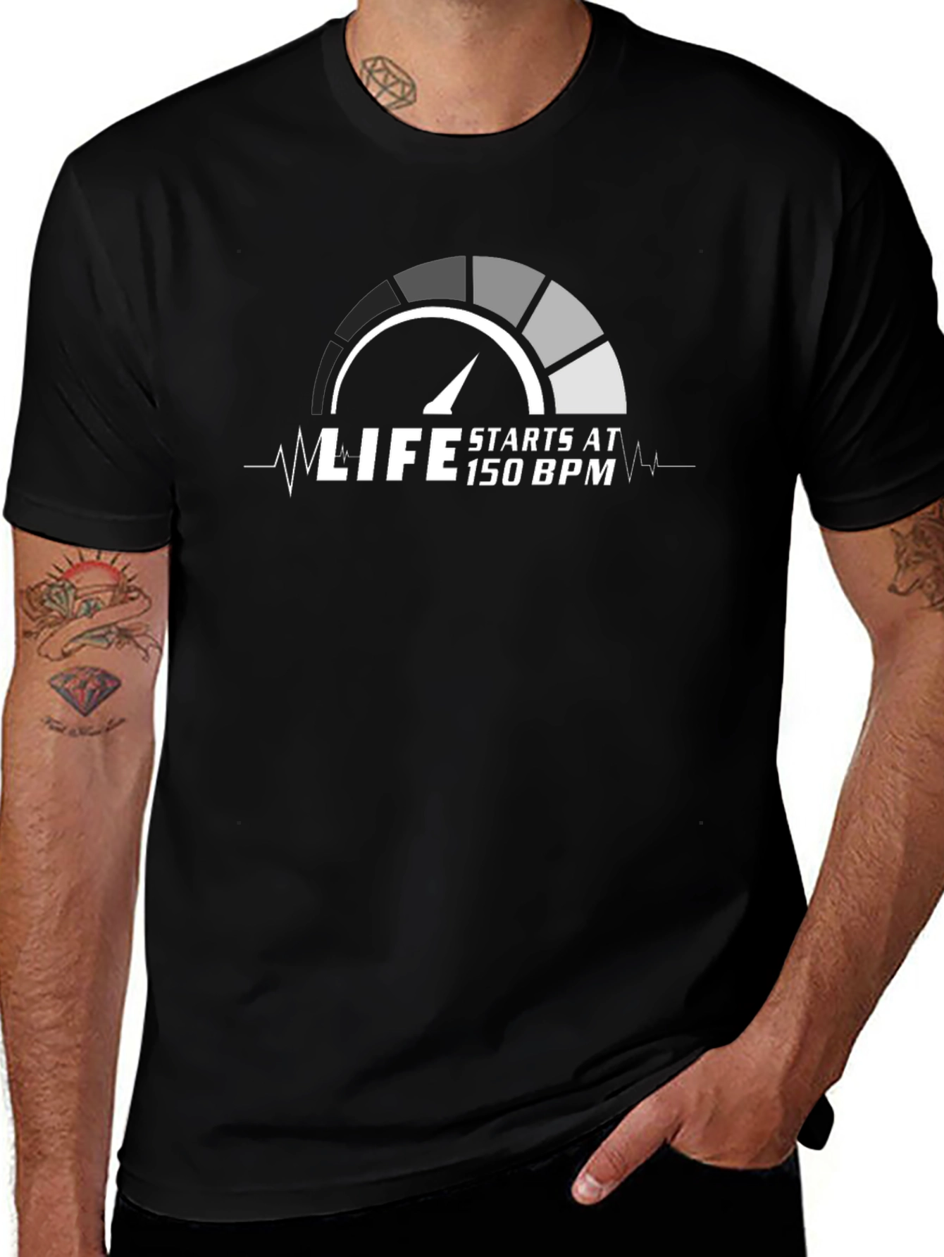 Life Starts At 150 BPM Graphic Tee