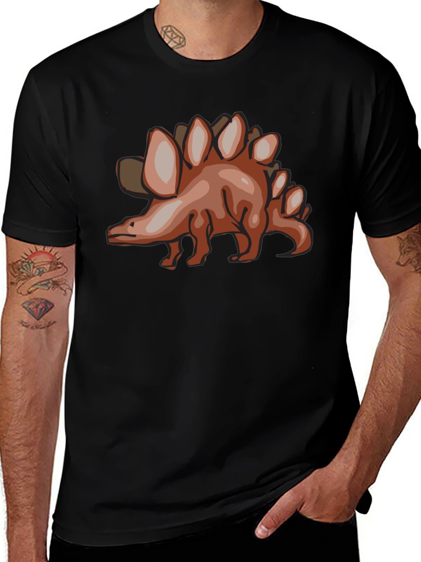 Variant 20 of Cool Dinosaur Graphic Tee - Stegosaurus