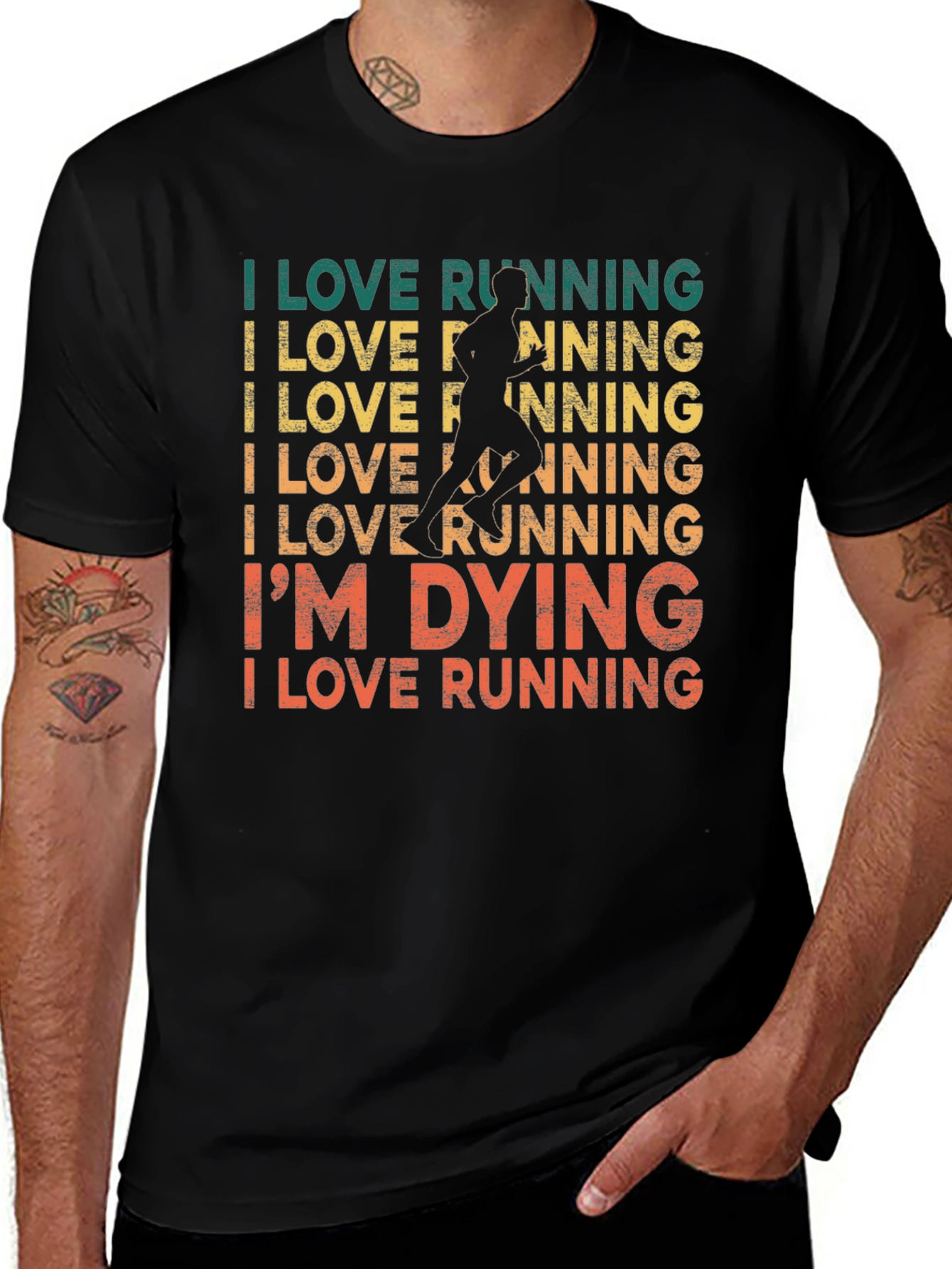 Variant 3 of I Love Running T-Shirt - Funny Runner's Tee