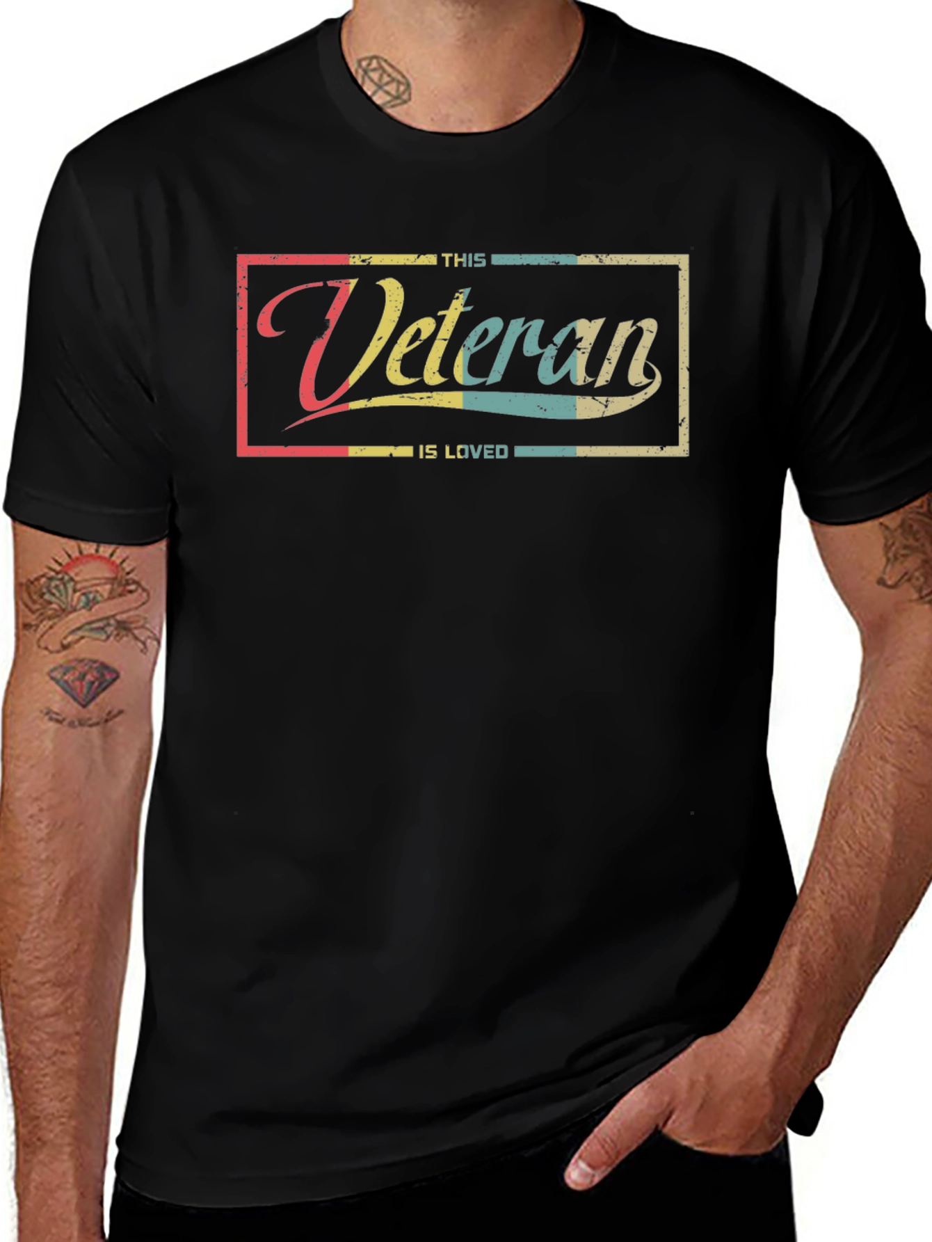 Variant 13 of This Veteran Is Loved - Retro Graphic T-Shirt