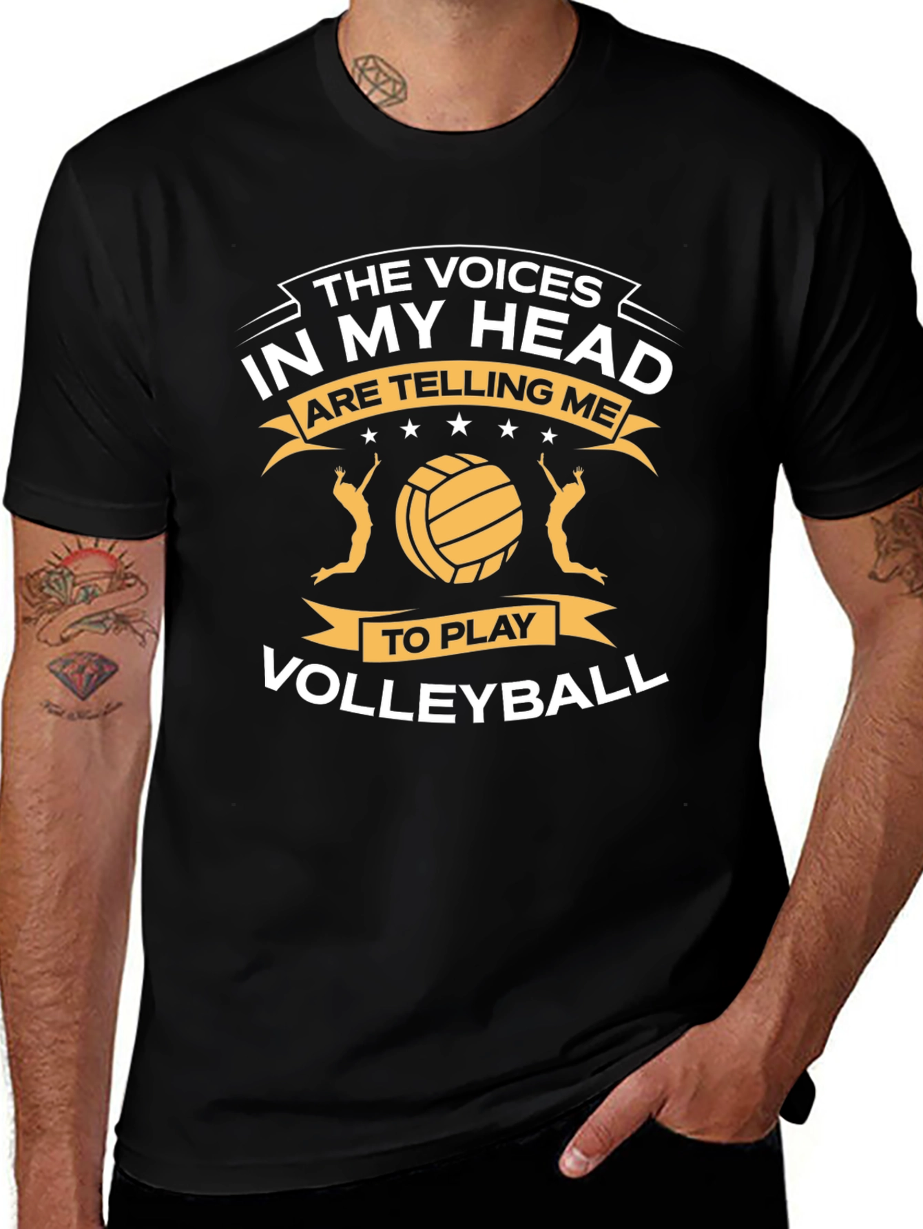 Variant 8 of Volleyball Player T-Shirt: Voices in My Head Tee