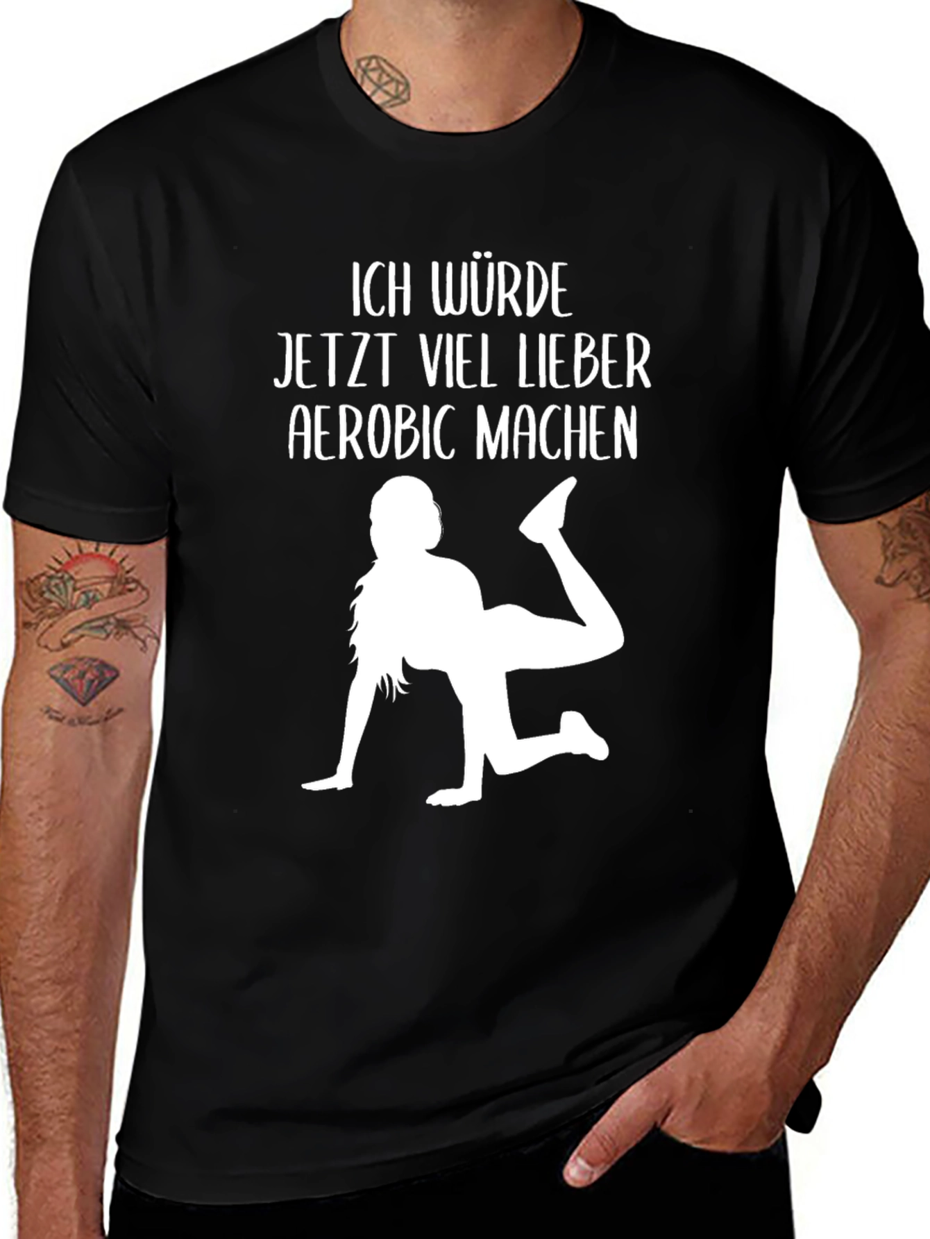 Variant 17 of Aerobic T-Shirt - German Text Design