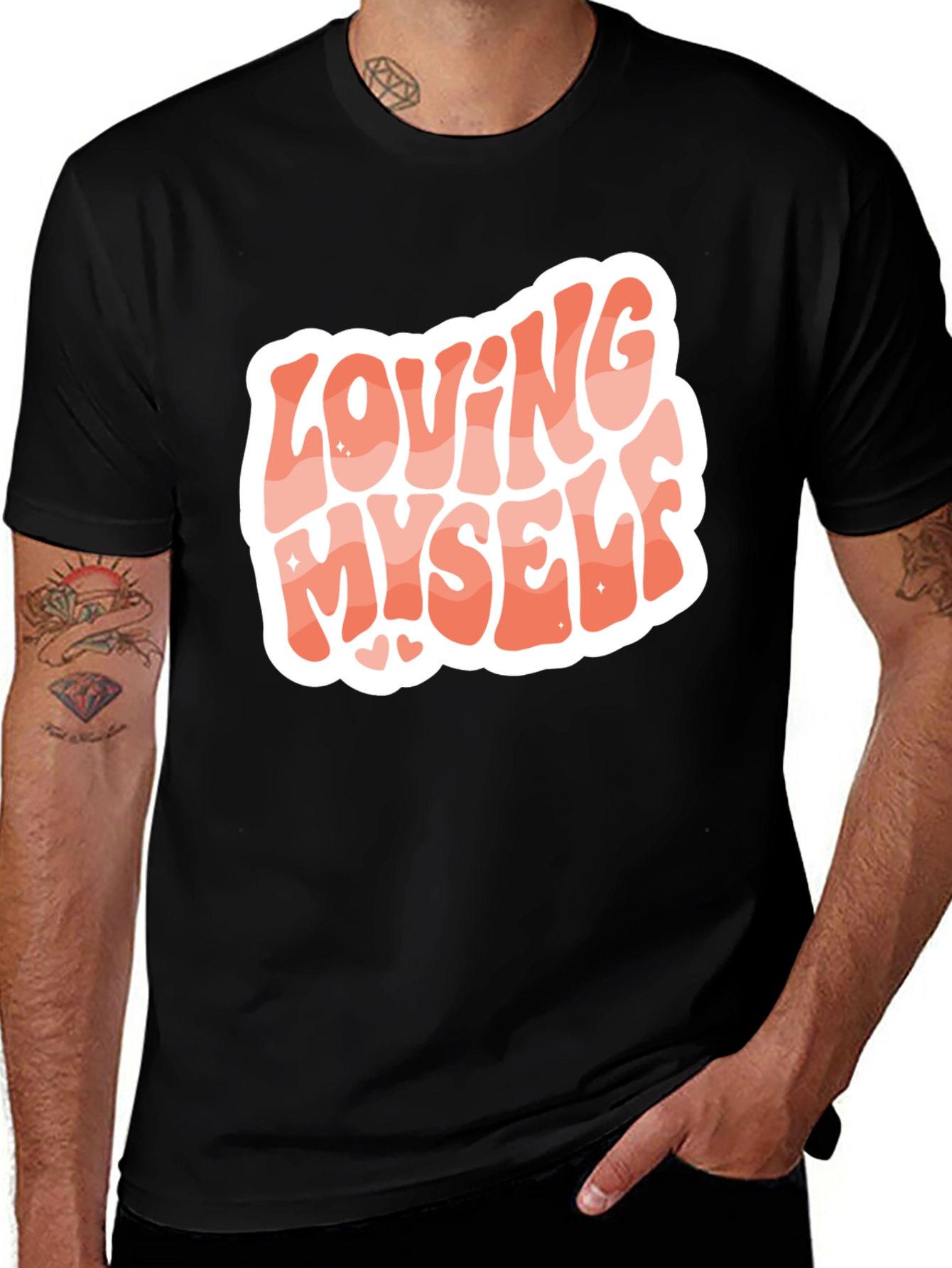 Variant 10 of Loving Myself Graphic Tee - Trendy Slogan Shirt