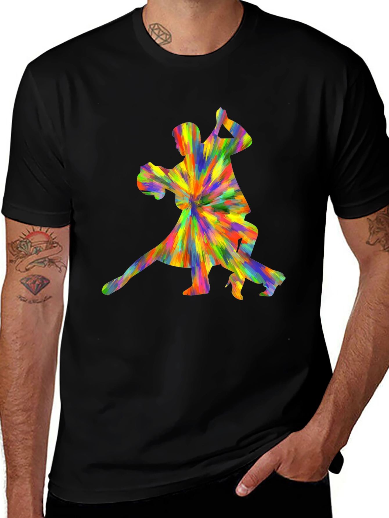 Colorful Tie Dye Tango Graphic Tee