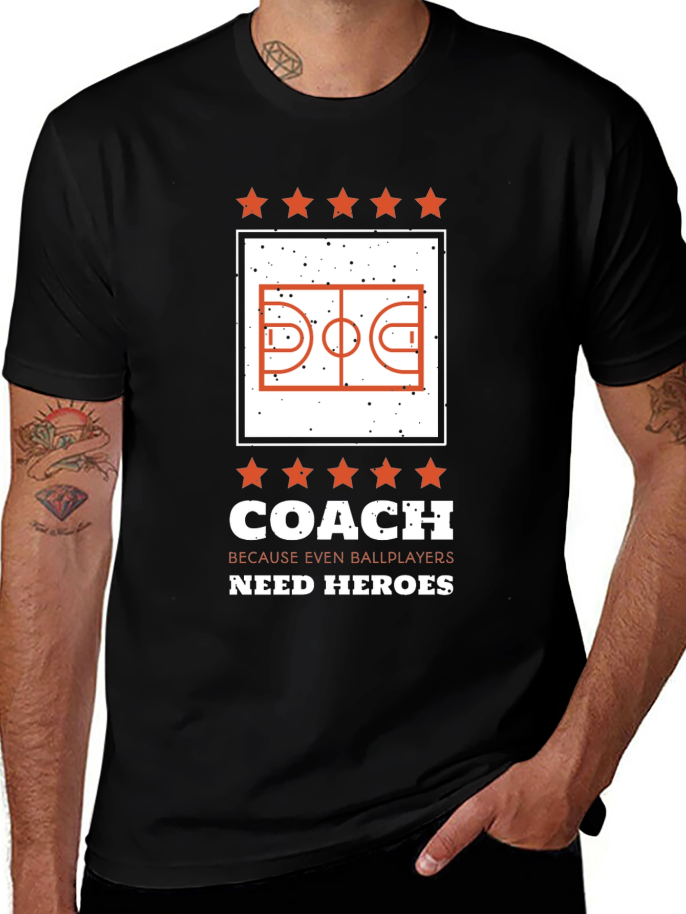 Variant 23 of Coach Heroes Basketball T-Shirt