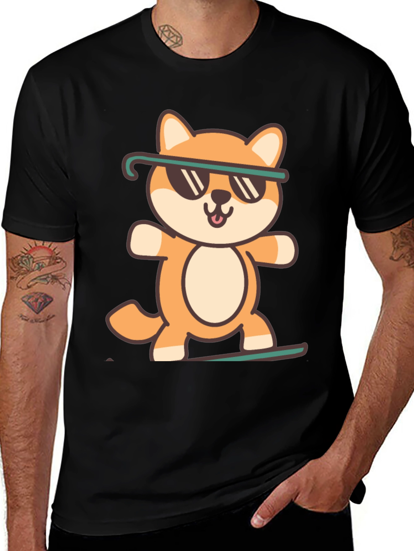 Variant 14 of Cool Doge T-Shirt - Unisex Black Tee