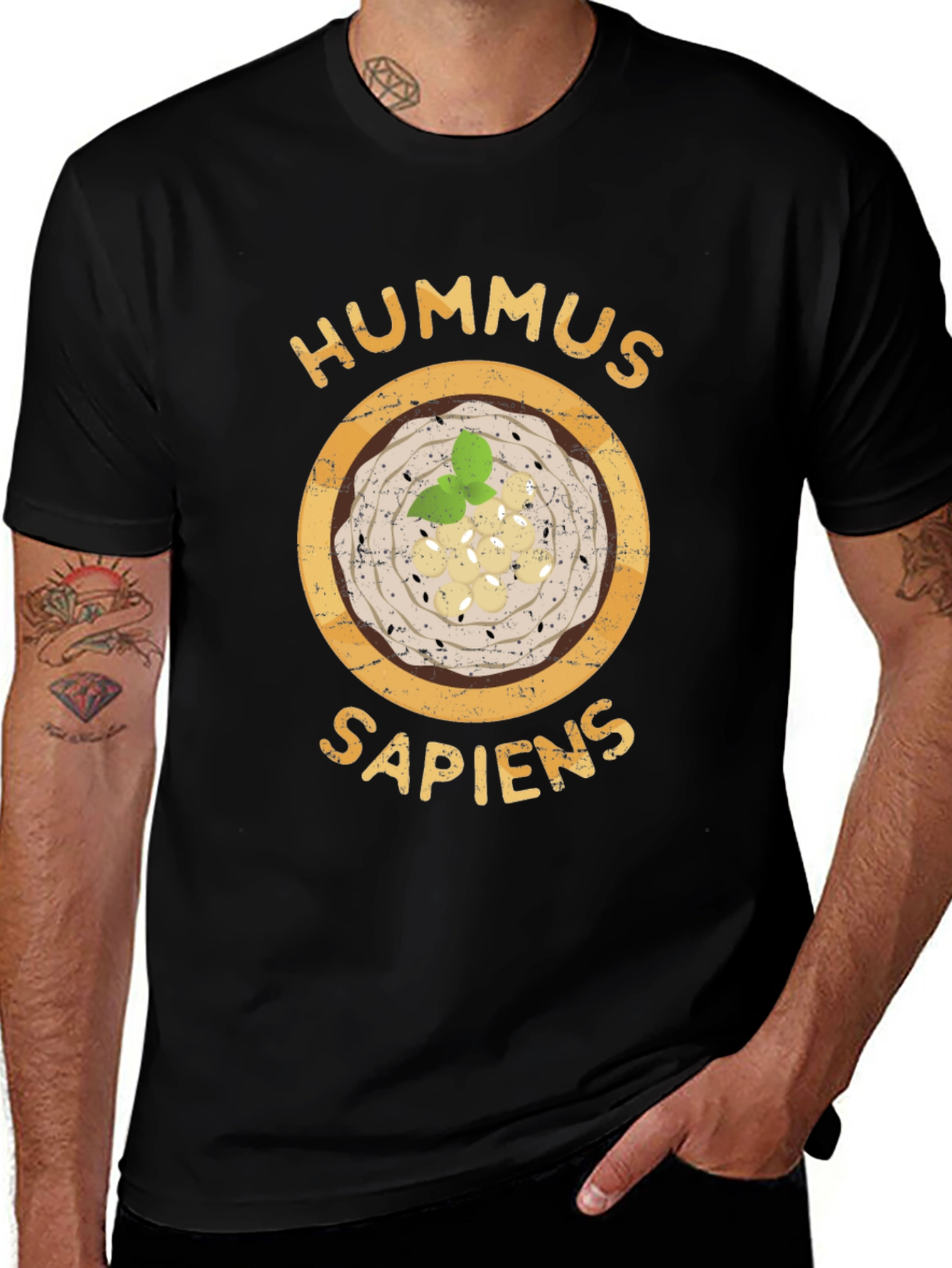 Variant 19 of Hummus Sapiens T-Shirt - Funny Foodie Tee