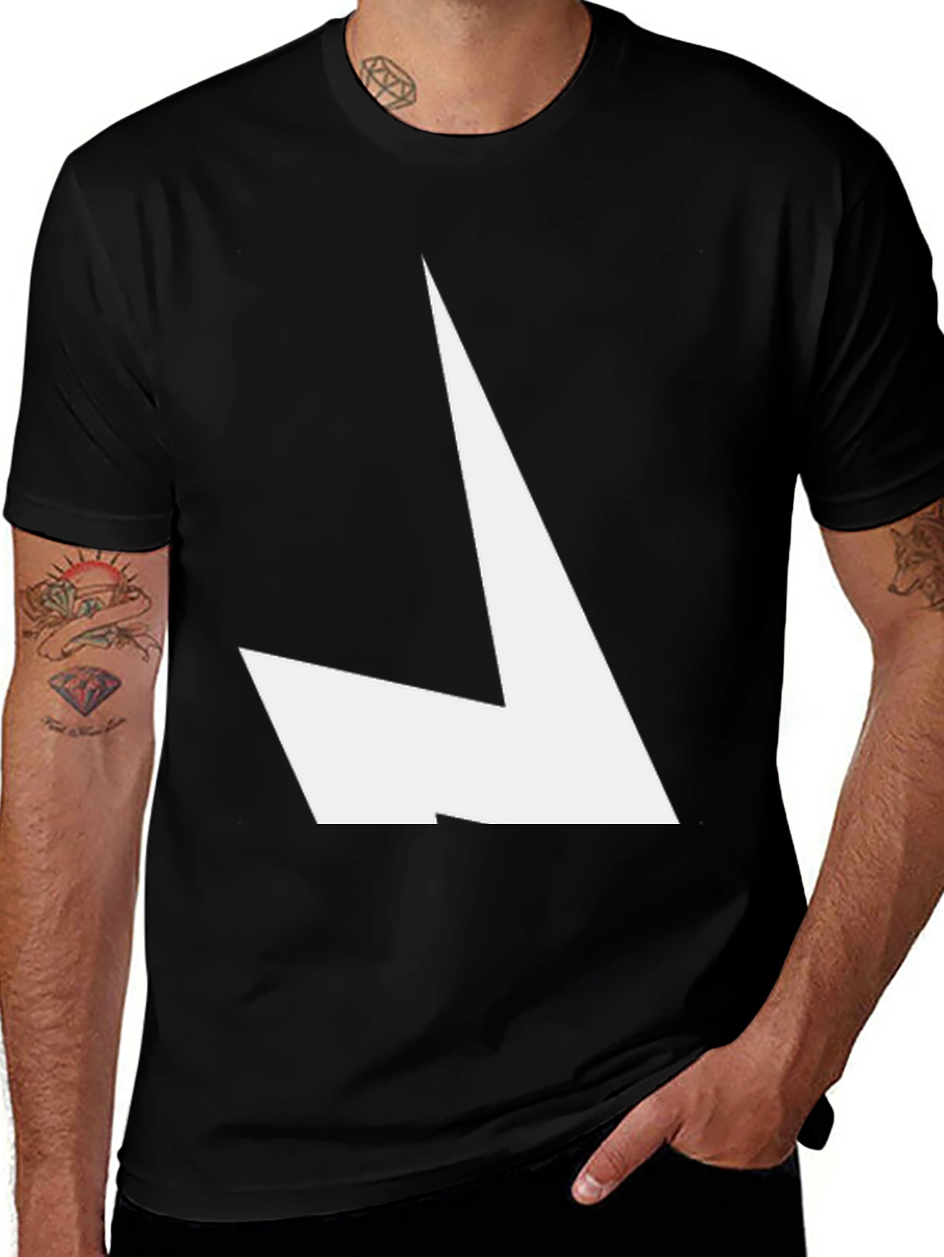 Variant 11 of Abstract Geometric Black T-Shirt