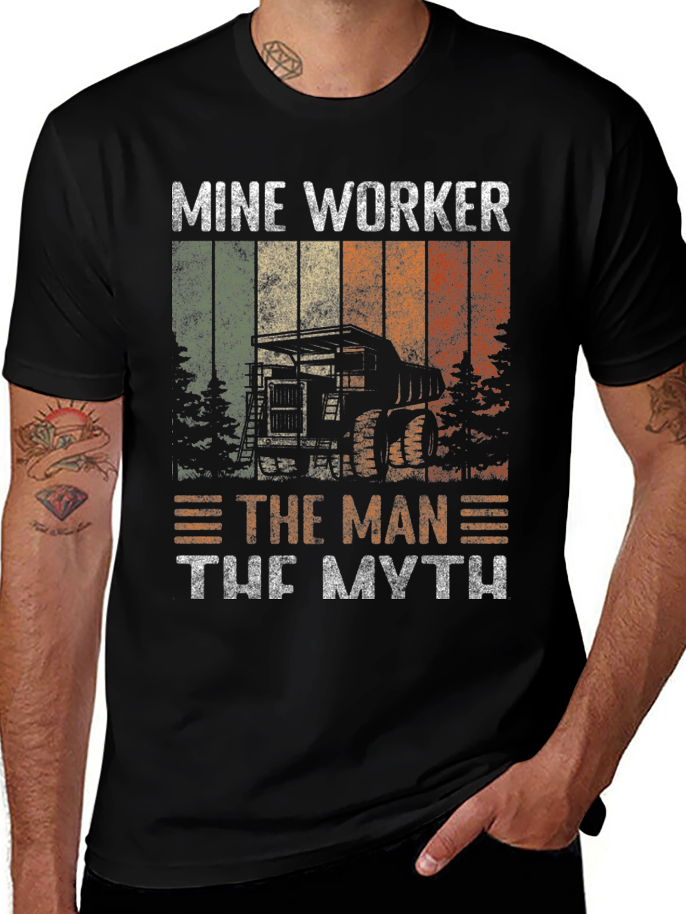 Variant 17 of Mine Worker T-Shirt - The Man, The Myth