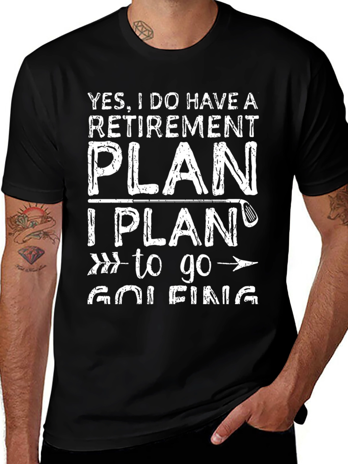 Variant 28 of Retirement Plan Golfing T-Shirt