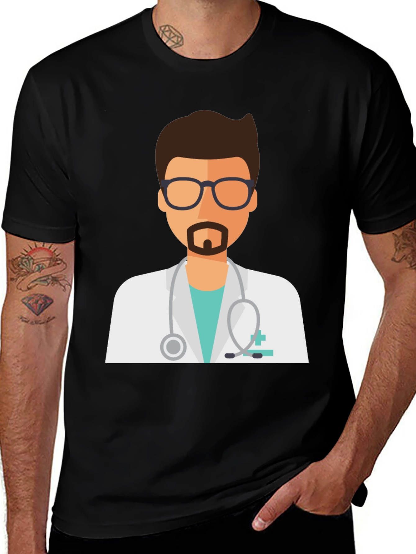 Variant 8 of Doctor Graphic Tee - Stethoscope Medical Shirt
