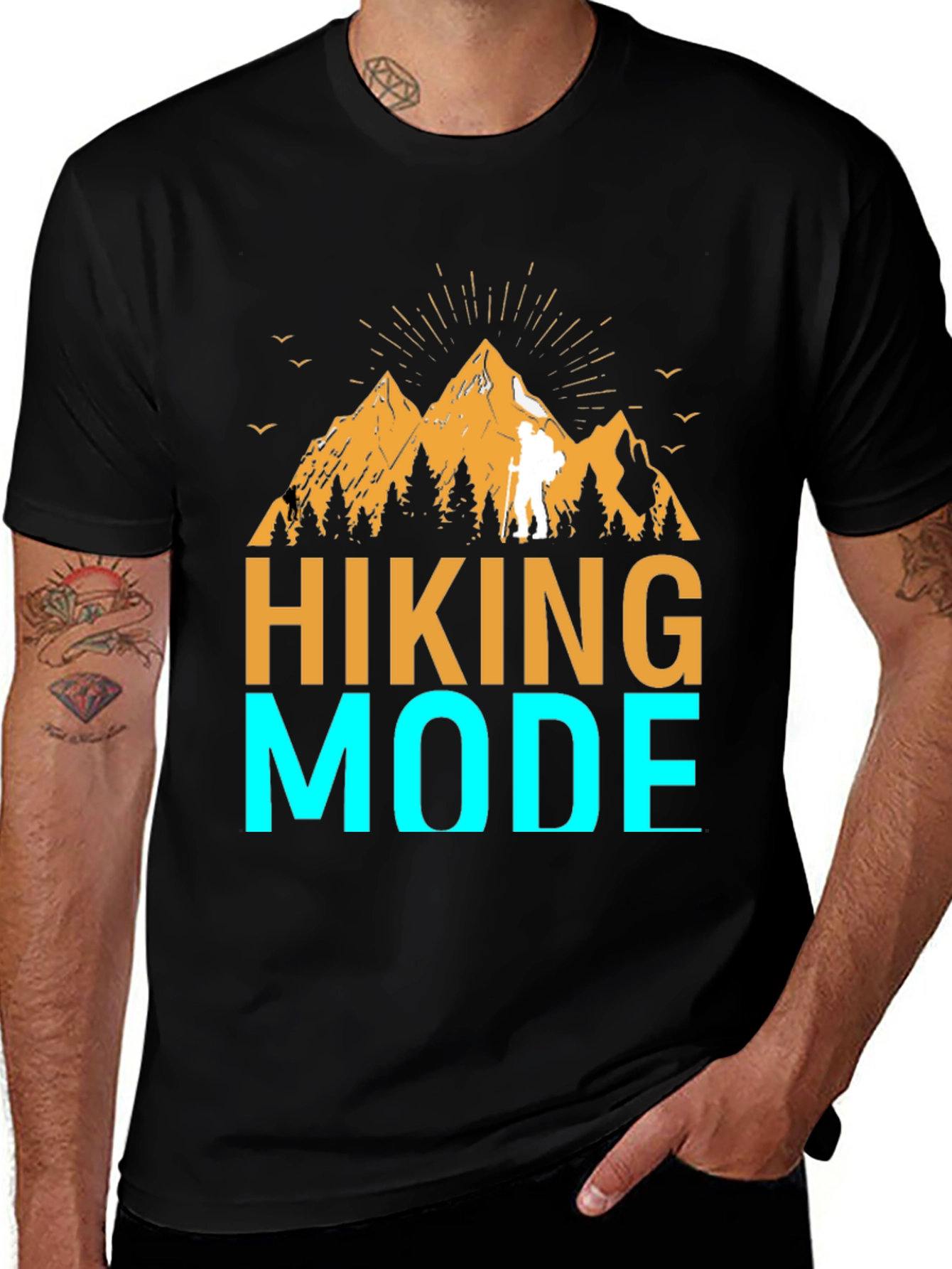 Variant 25 of Hiking Mode Graphic Tee - Adventure Ready Comfort