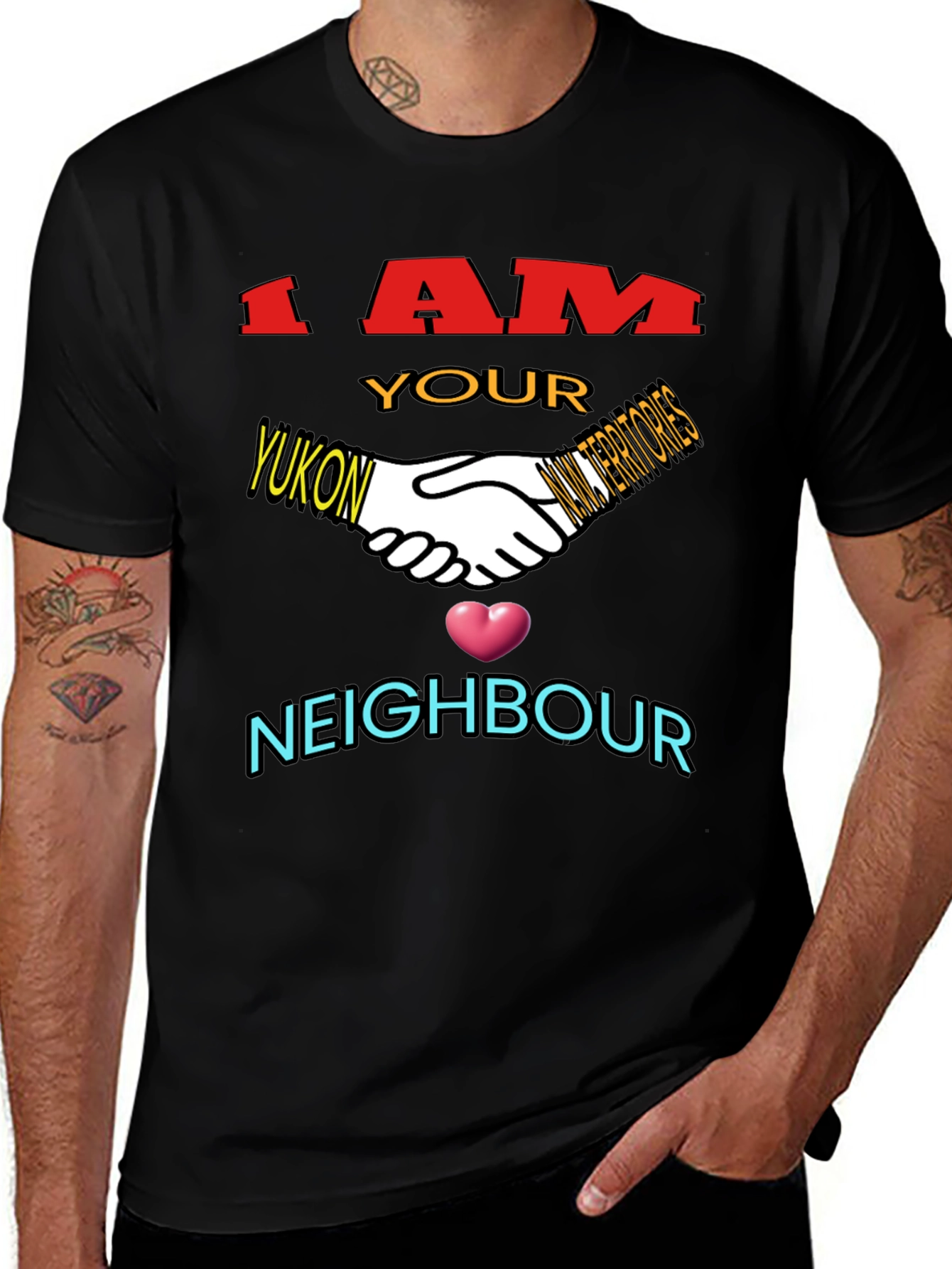 Black Yukon Neighbour T-Shirt - Unisex Graphic Tee main image