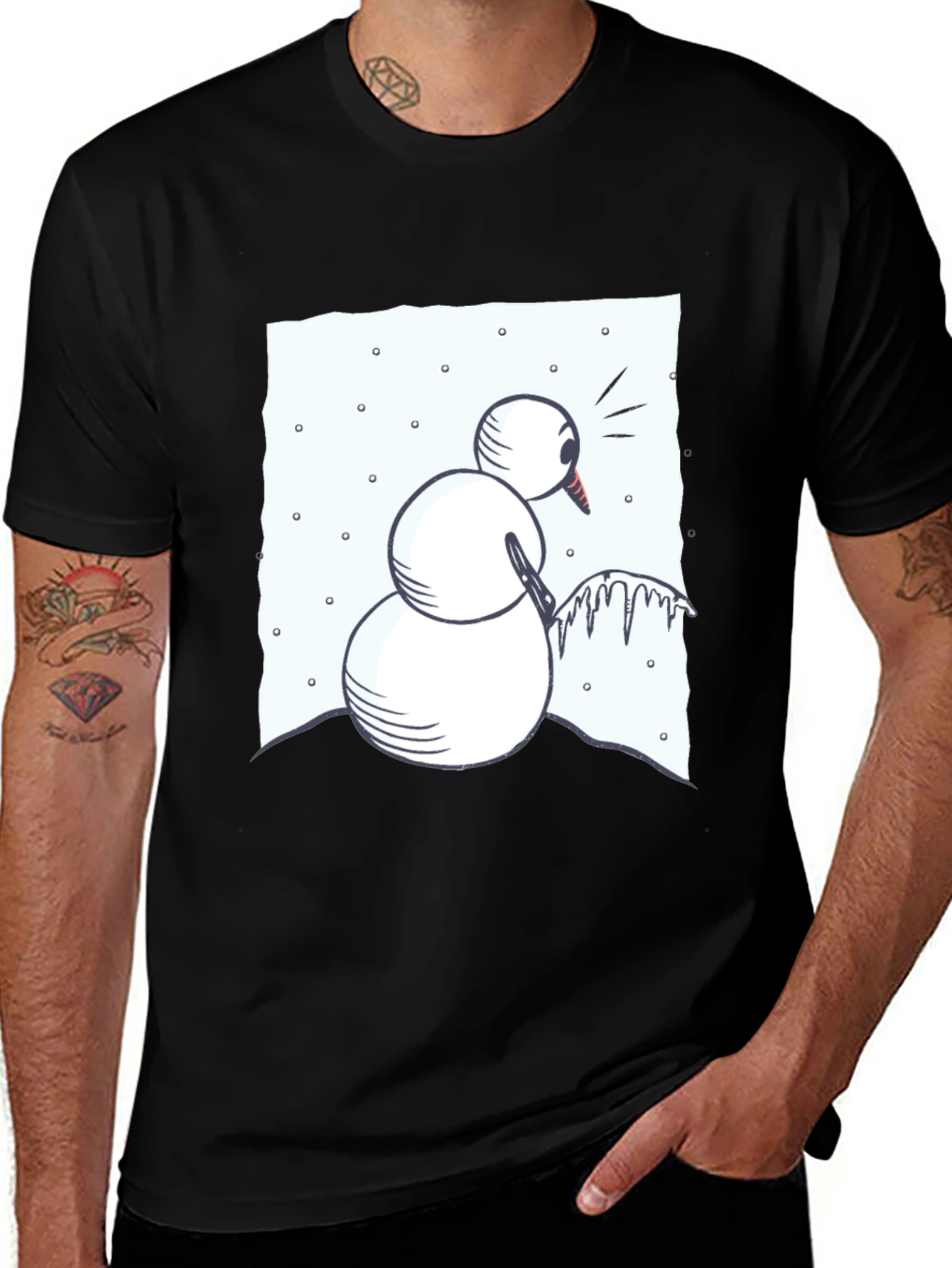 Variant 20 of Snowman Graphic Tee - Winter Holiday Shirt