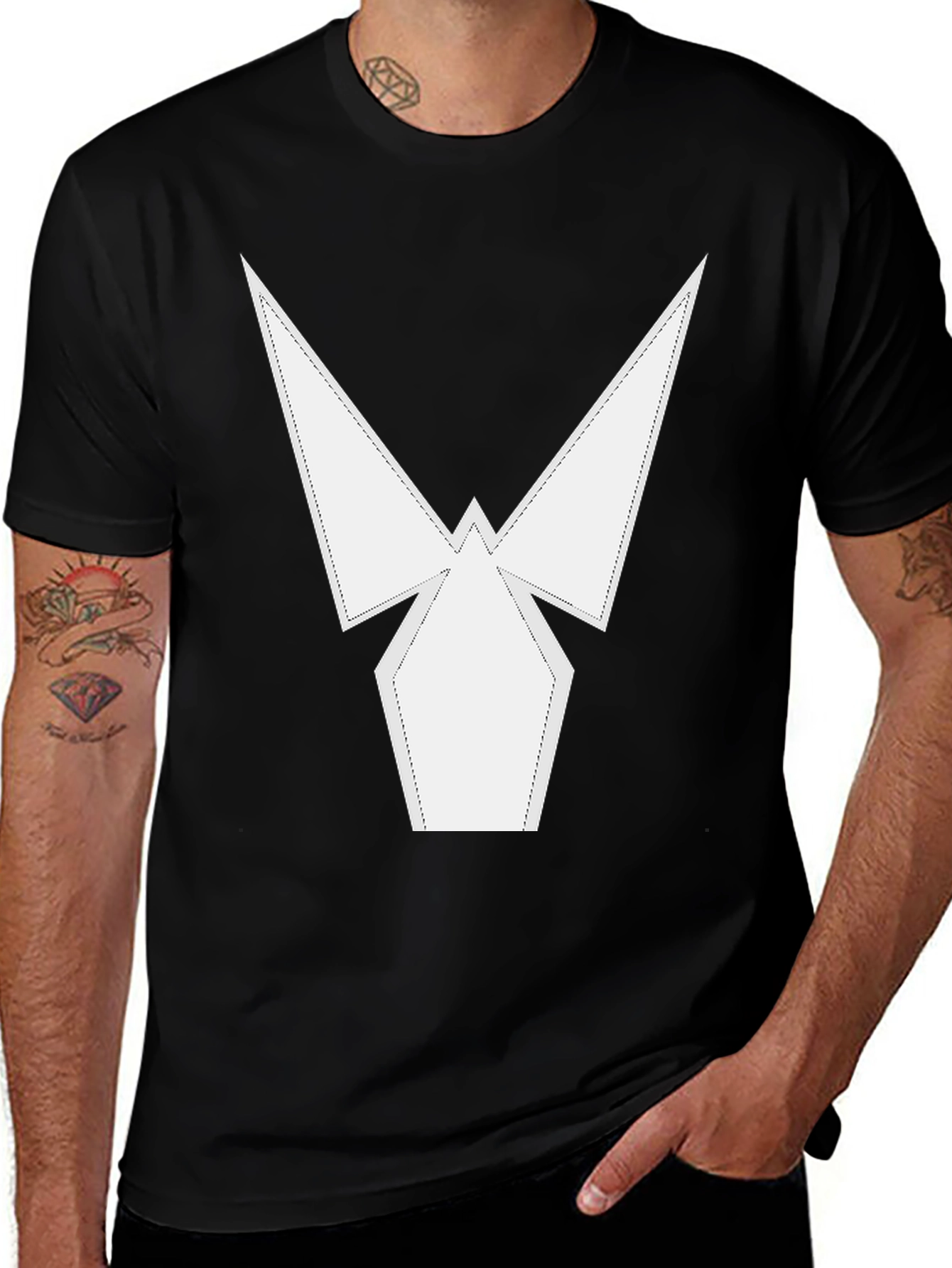 Variant 20 of Geometric Design Black T-Shirt