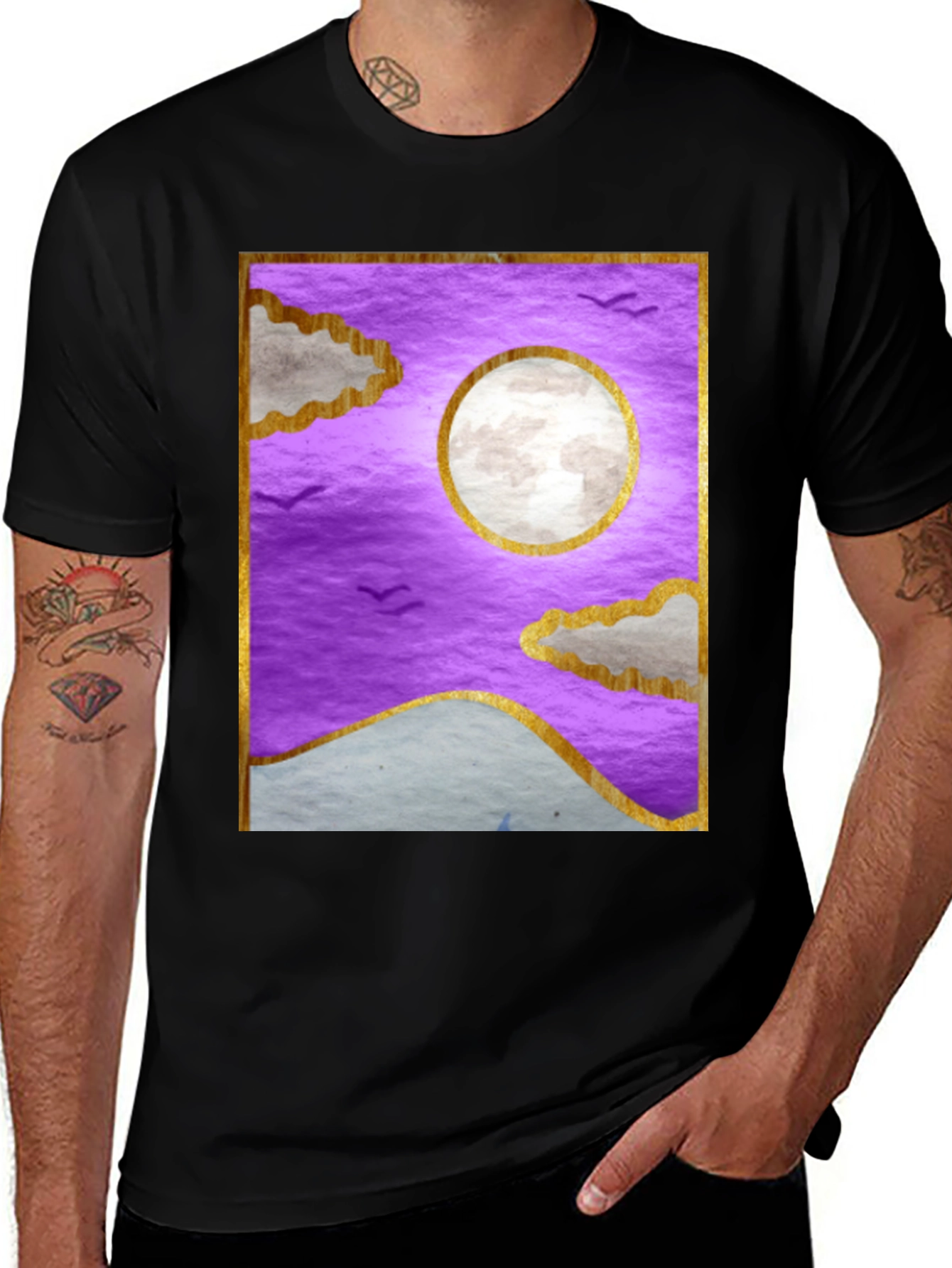 Variant 13 of Purple Moonscape Graphic T-Shirt