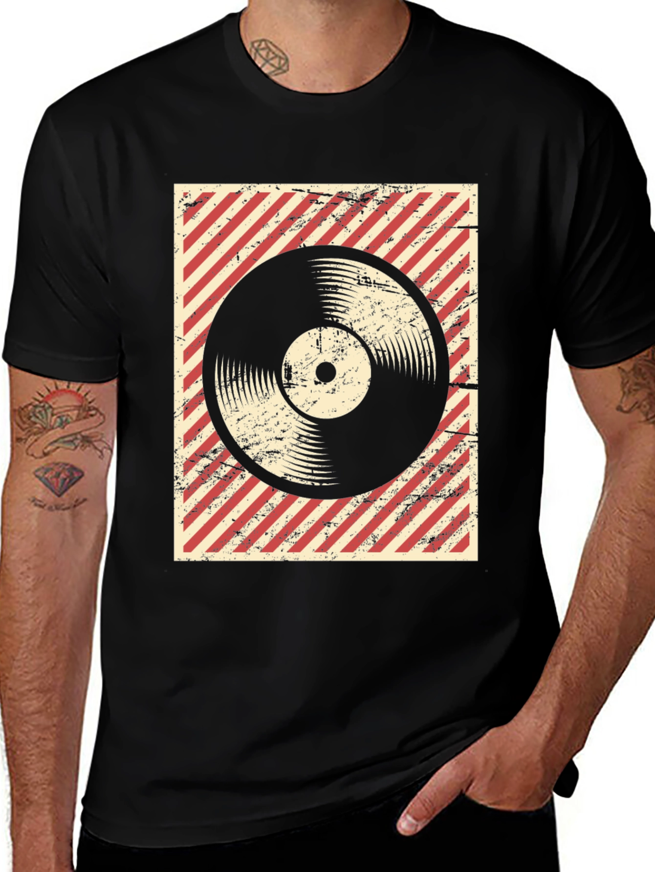 Variant 16 of Retro Record Graphic T-Shirt - Classic Vinyl Design