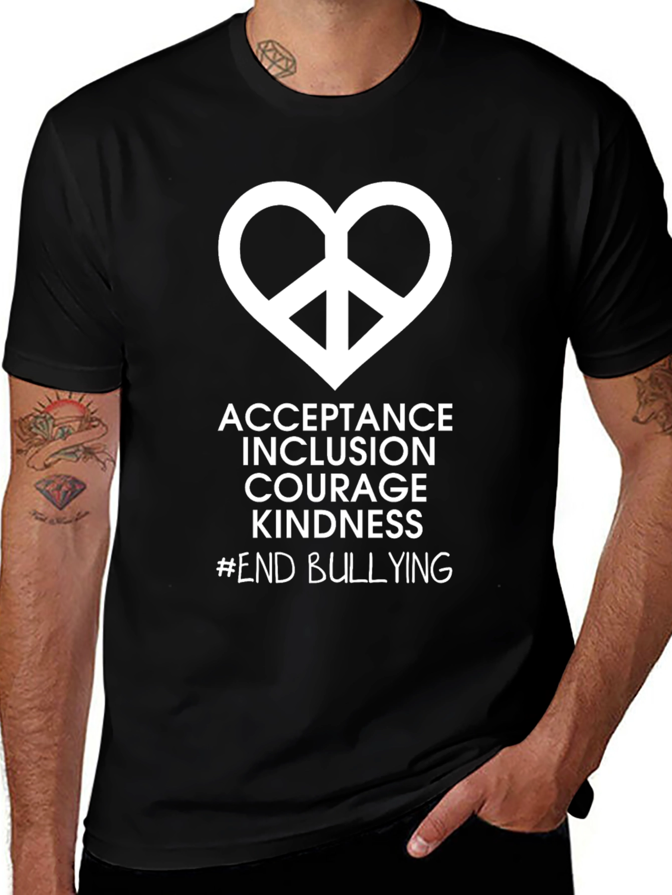 Variant 7 of End Bullying T-Shirt: Acceptance, Courage, Kindness