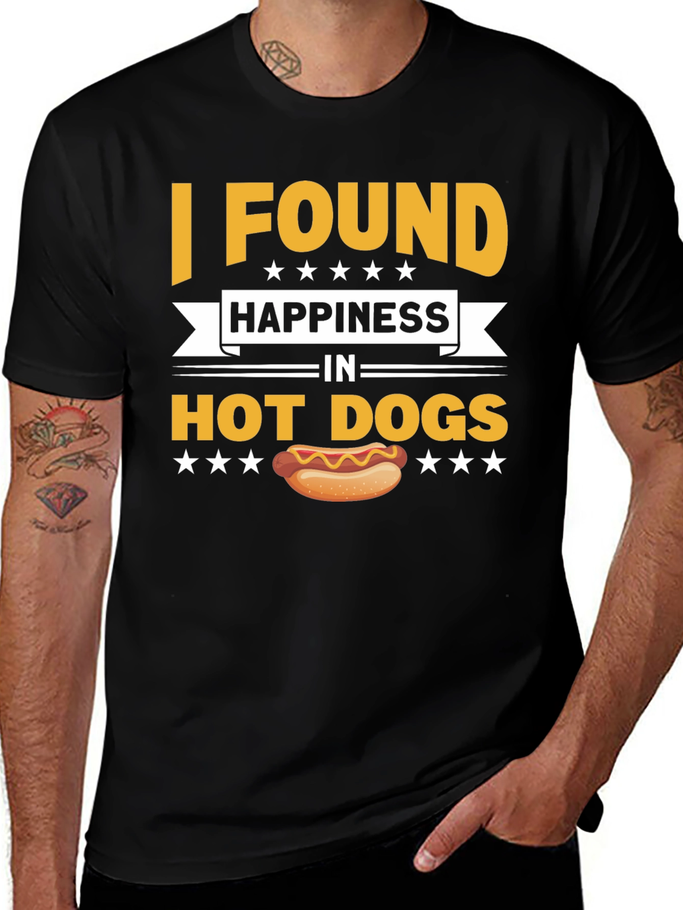 Variant 6 of I Found Happiness In Hot Dogs T-Shirt