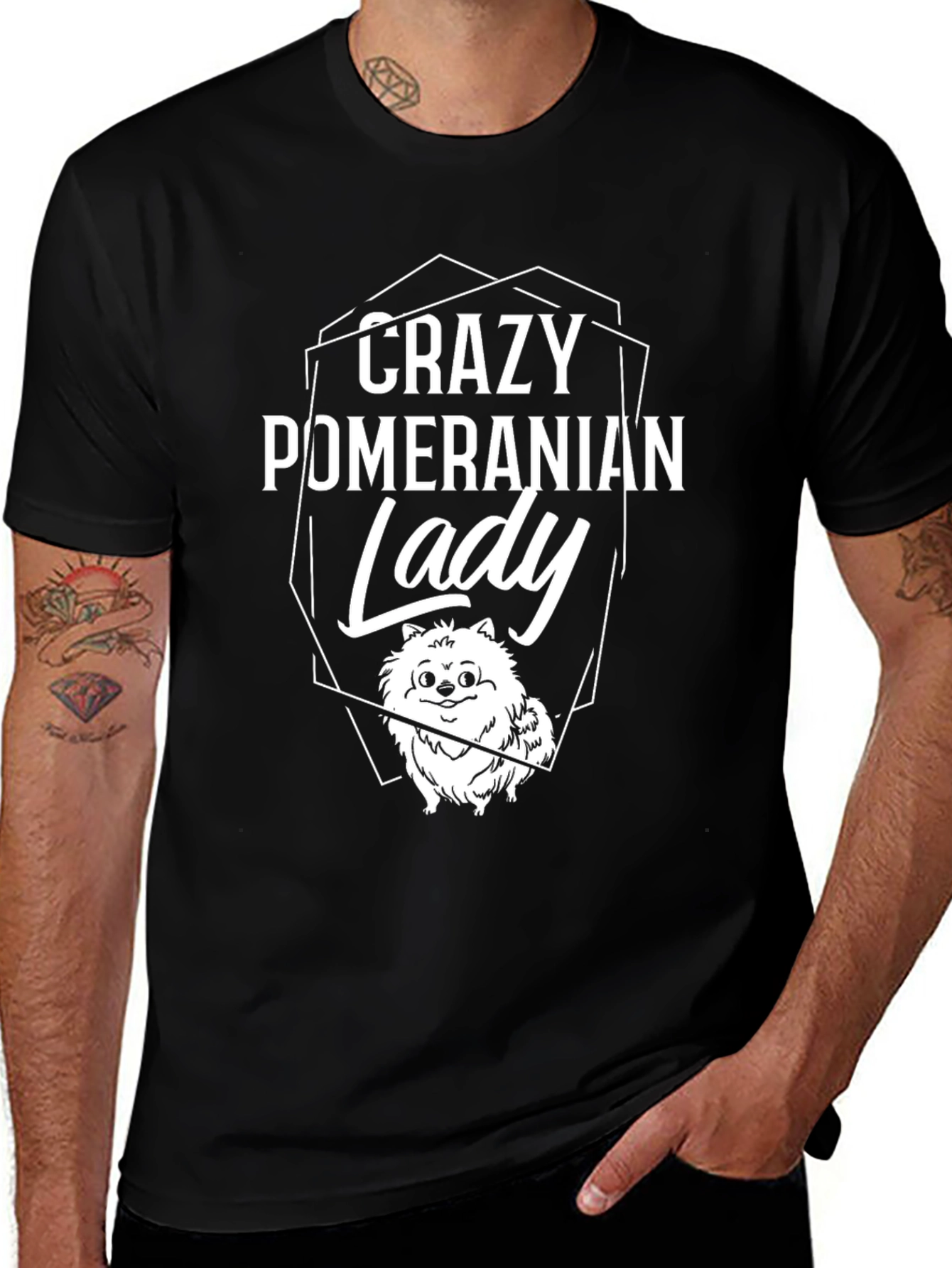 Crazy Pomeranian Lady Graphic Tee