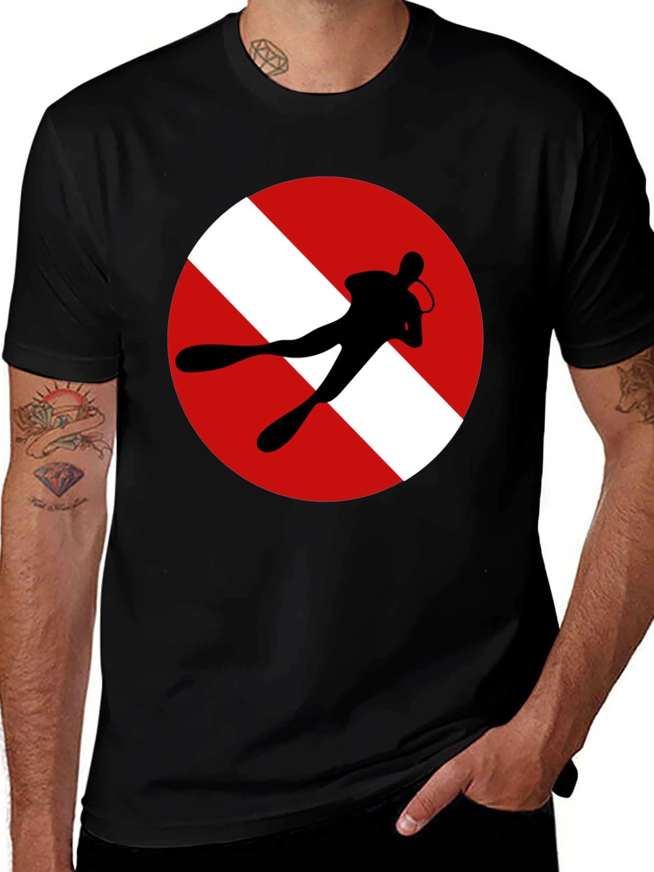 Diver Down Symbol Graphic Tee