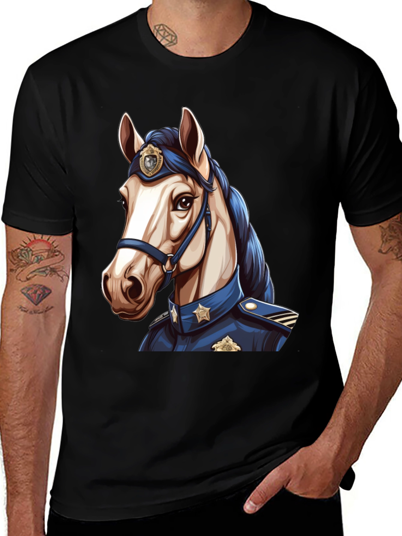 Variant 23 of Horse in Uniform T-Shirt