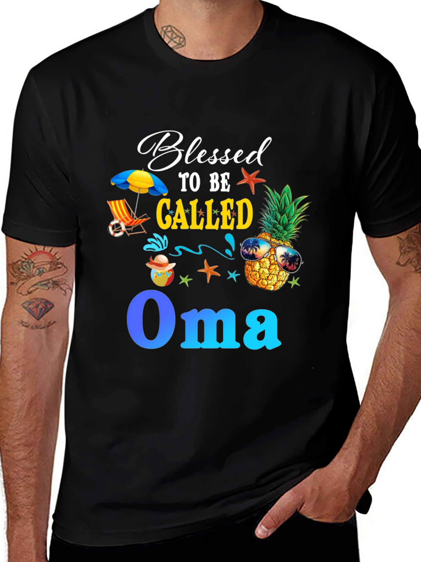 Variant 5 of Blessed Oma Summer Beach T-Shirt