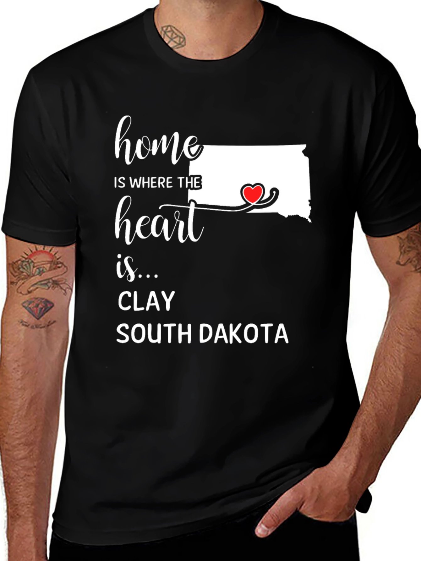 Home Is Where The Heart Is South Dakota T-Shirt