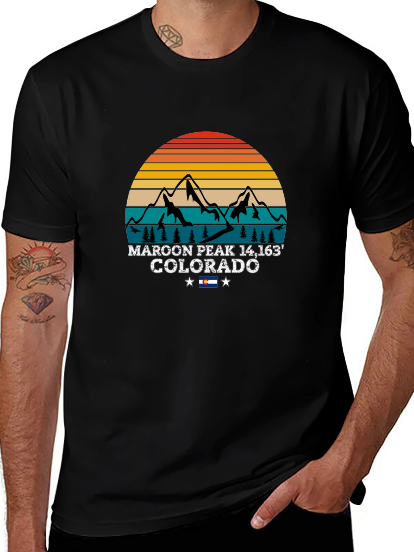 Variant 8 of Maroon Peak Colorado Graphic T-Shirt