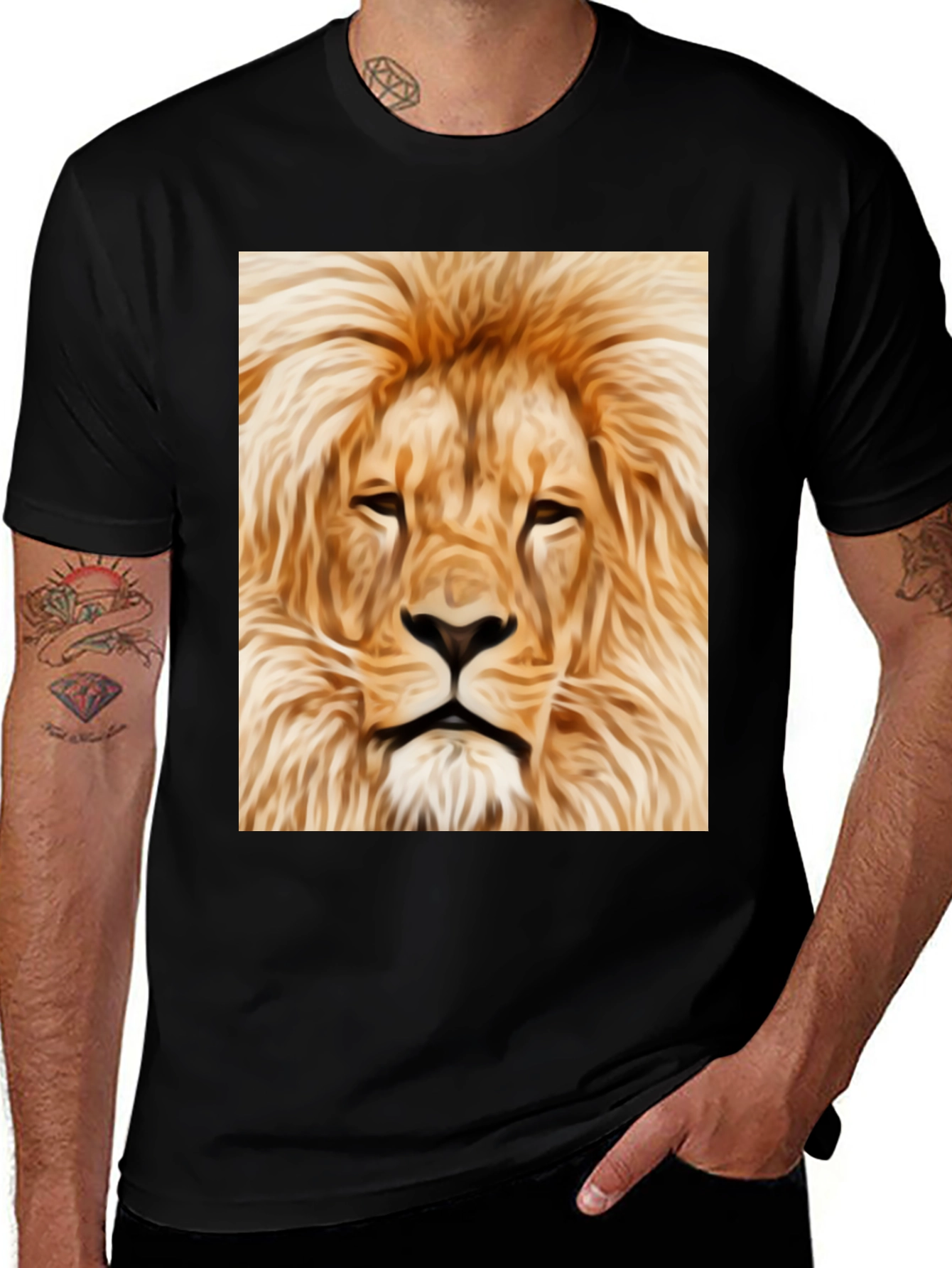 Variant 12 of Lion Graphic Tee - Bold Animal Print T-Shirt